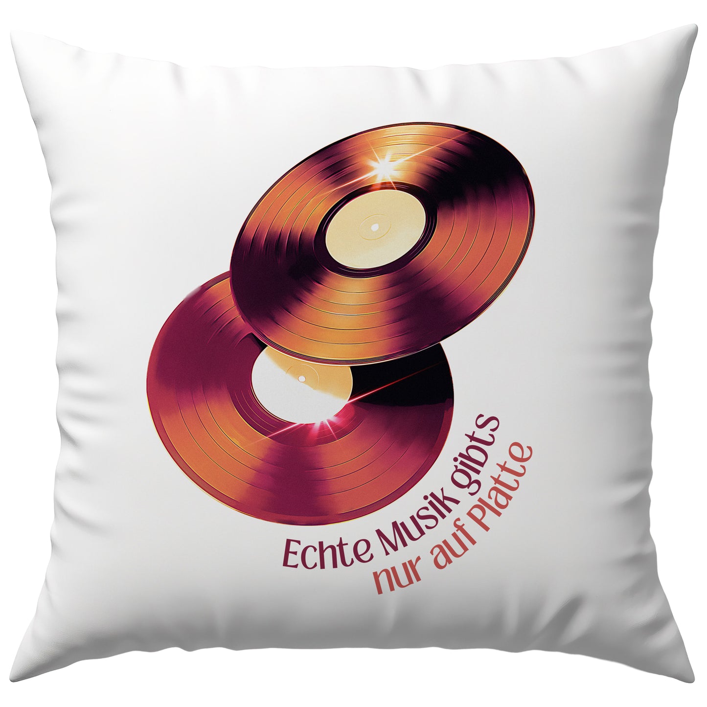 Echte Musik Gibts Nur Auf Platte Vinyl Deko Kissen