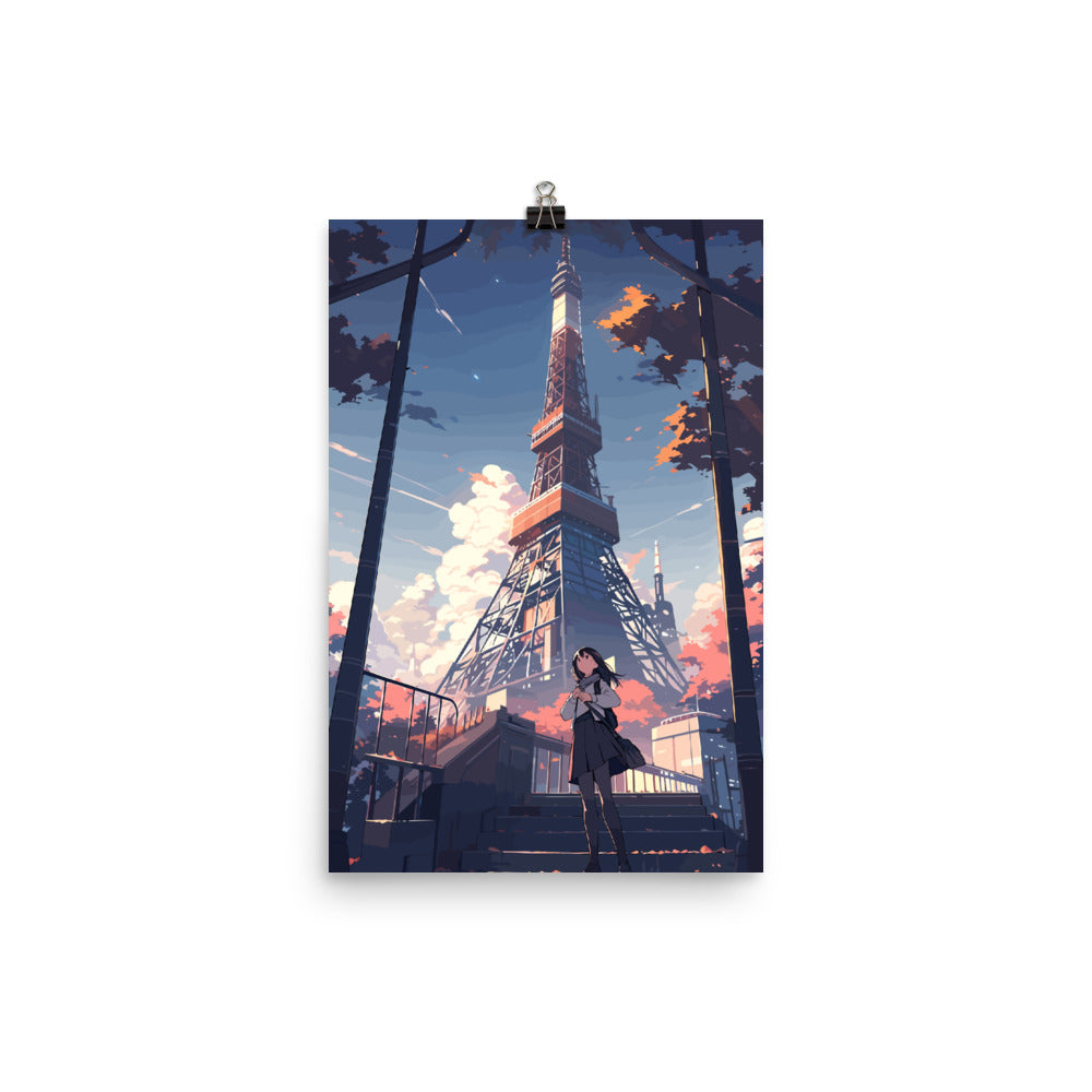 Tokio Tower Anime Otaku Manga Japan Poster