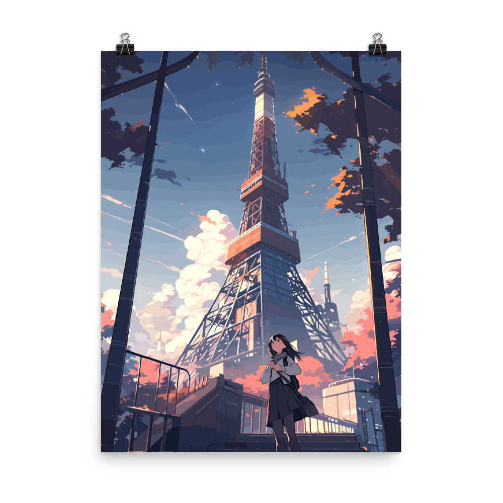 Tokio Tower Anime Otaku Manga Japan Poster