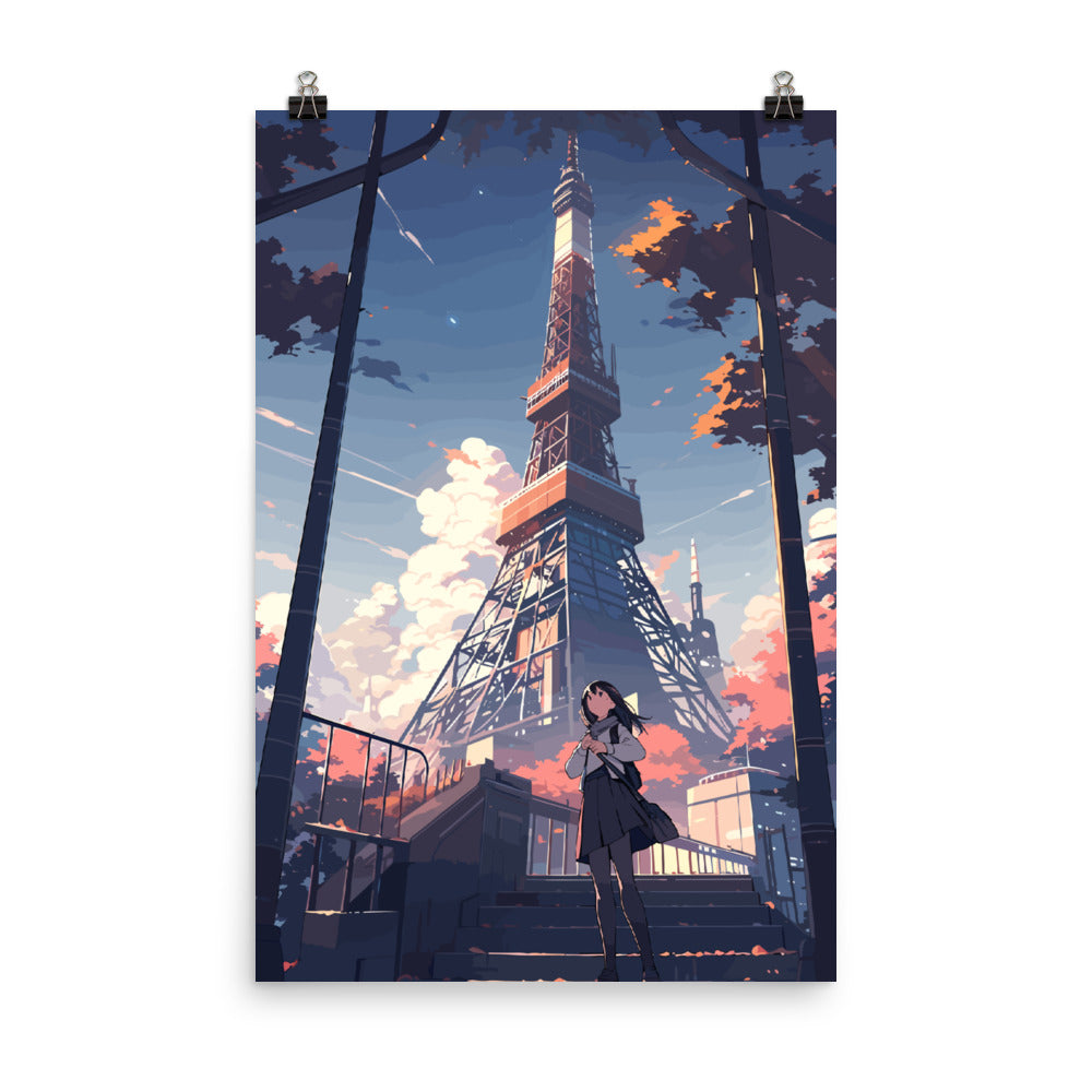 Tokio Tower Anime Otaku Manga Japan Poster