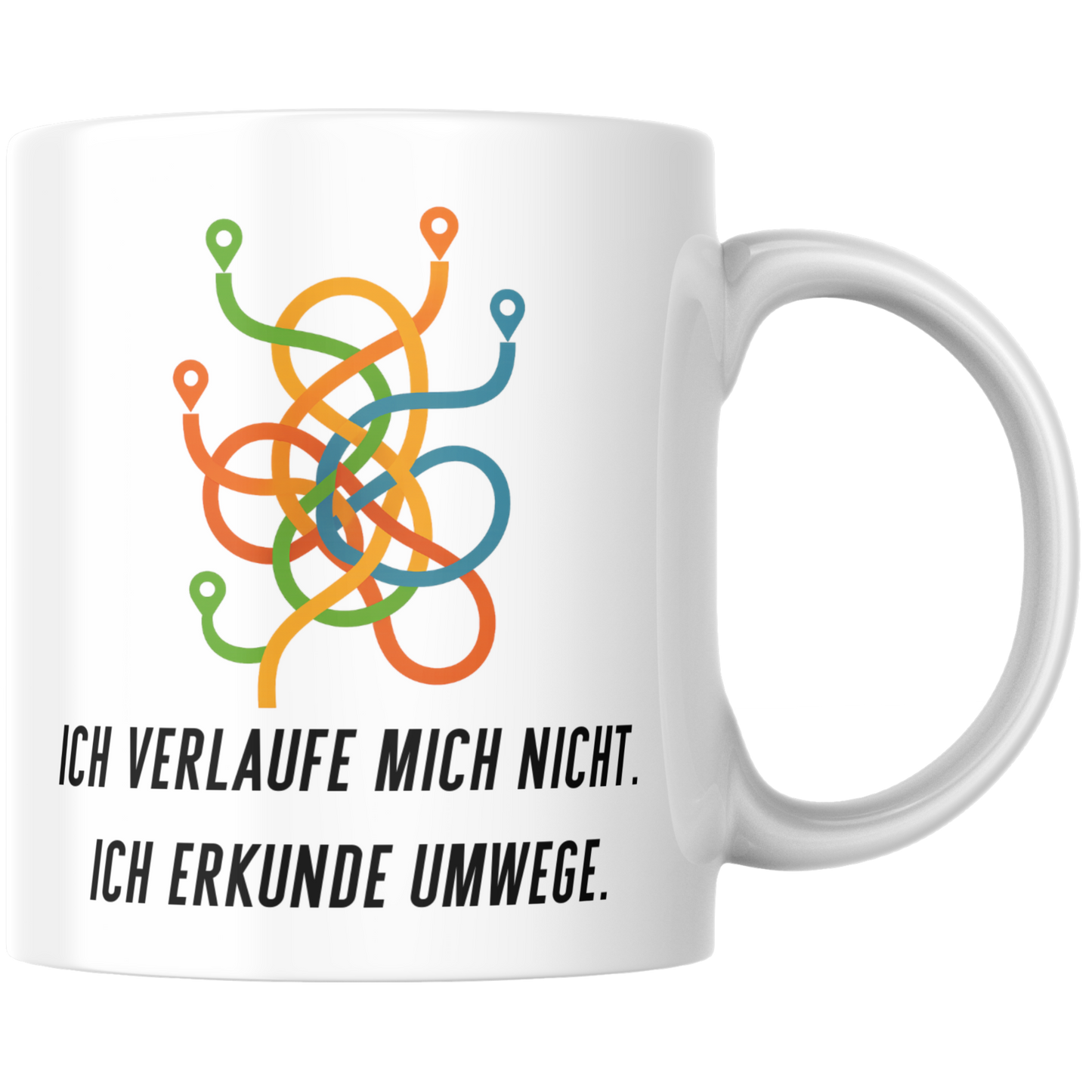 Ich Verlaufe Mich Nicht Ich Erkunde Umwege Wandern Kaffee Tasse