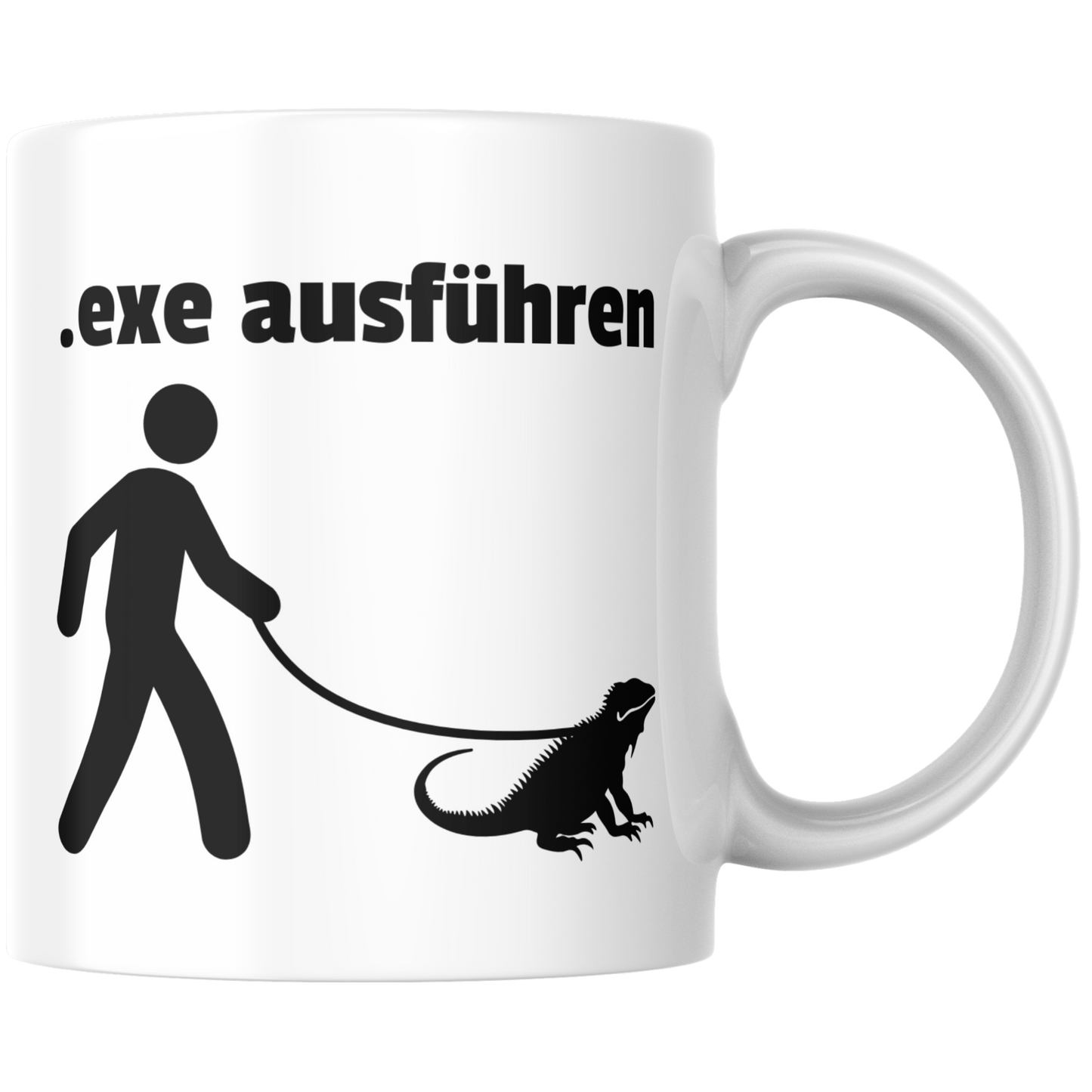 Exe Ausführen IT Wortspiel Programmierer Kaffee Tasse