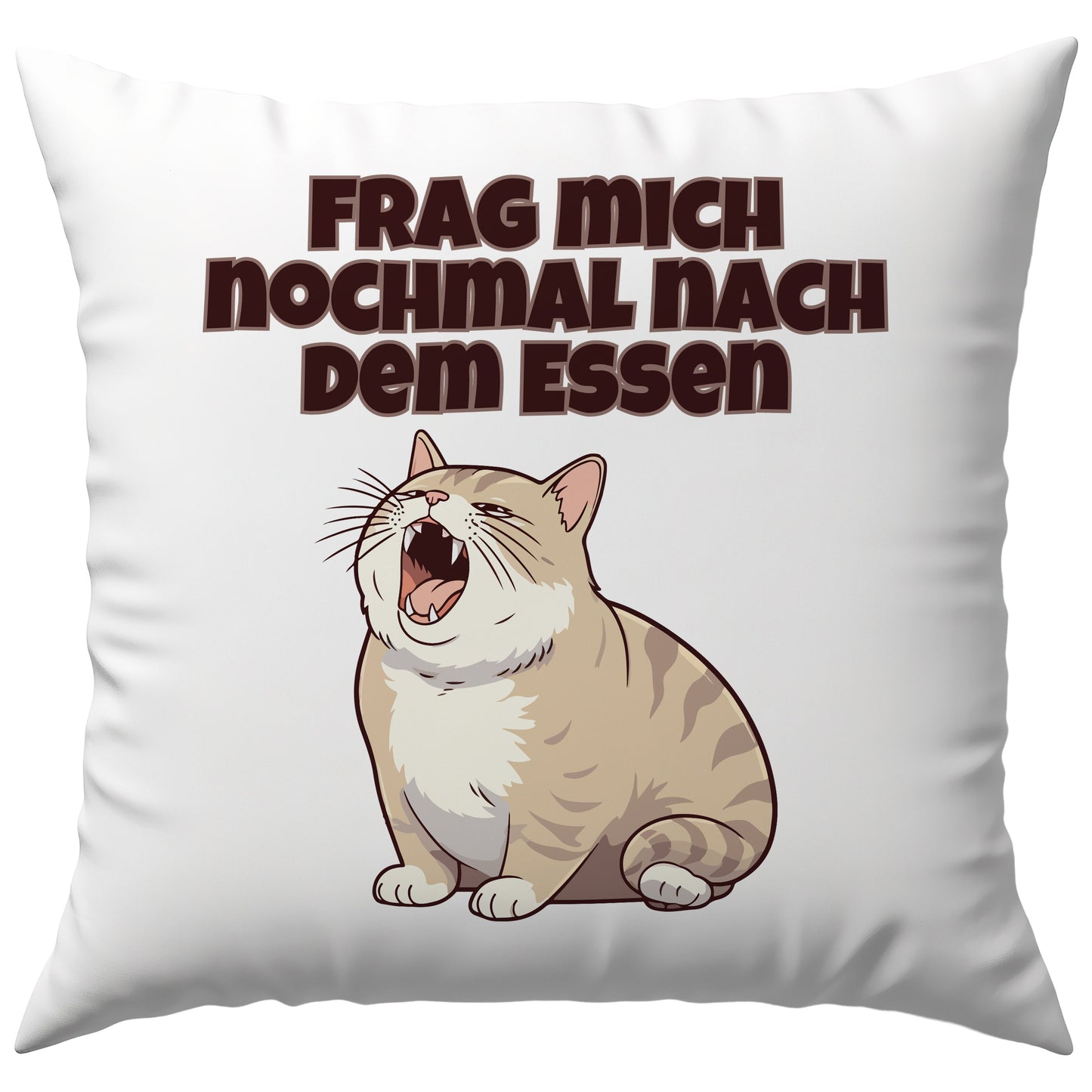 Frag Mich Nochmal Nach Dem Essen Katze Deko Kissen