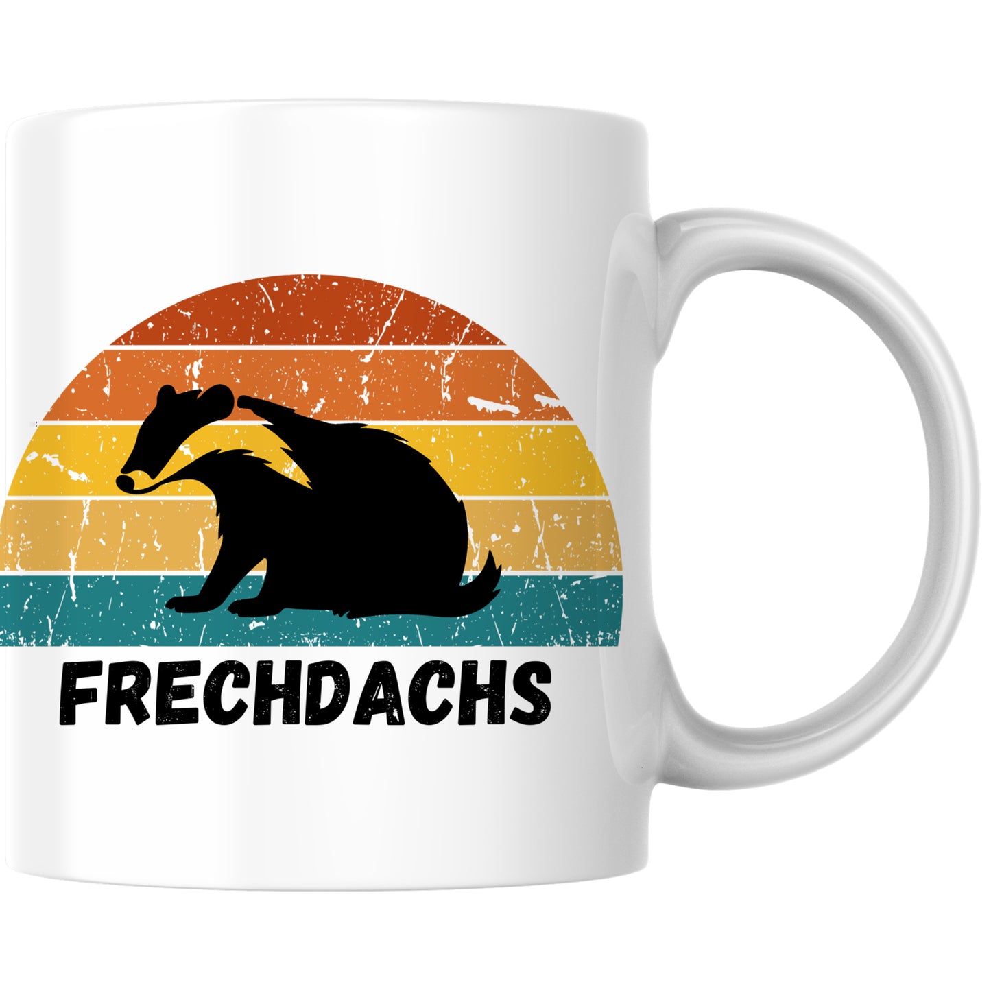 Frechdachs Dachs Retro Kaffee Tasse