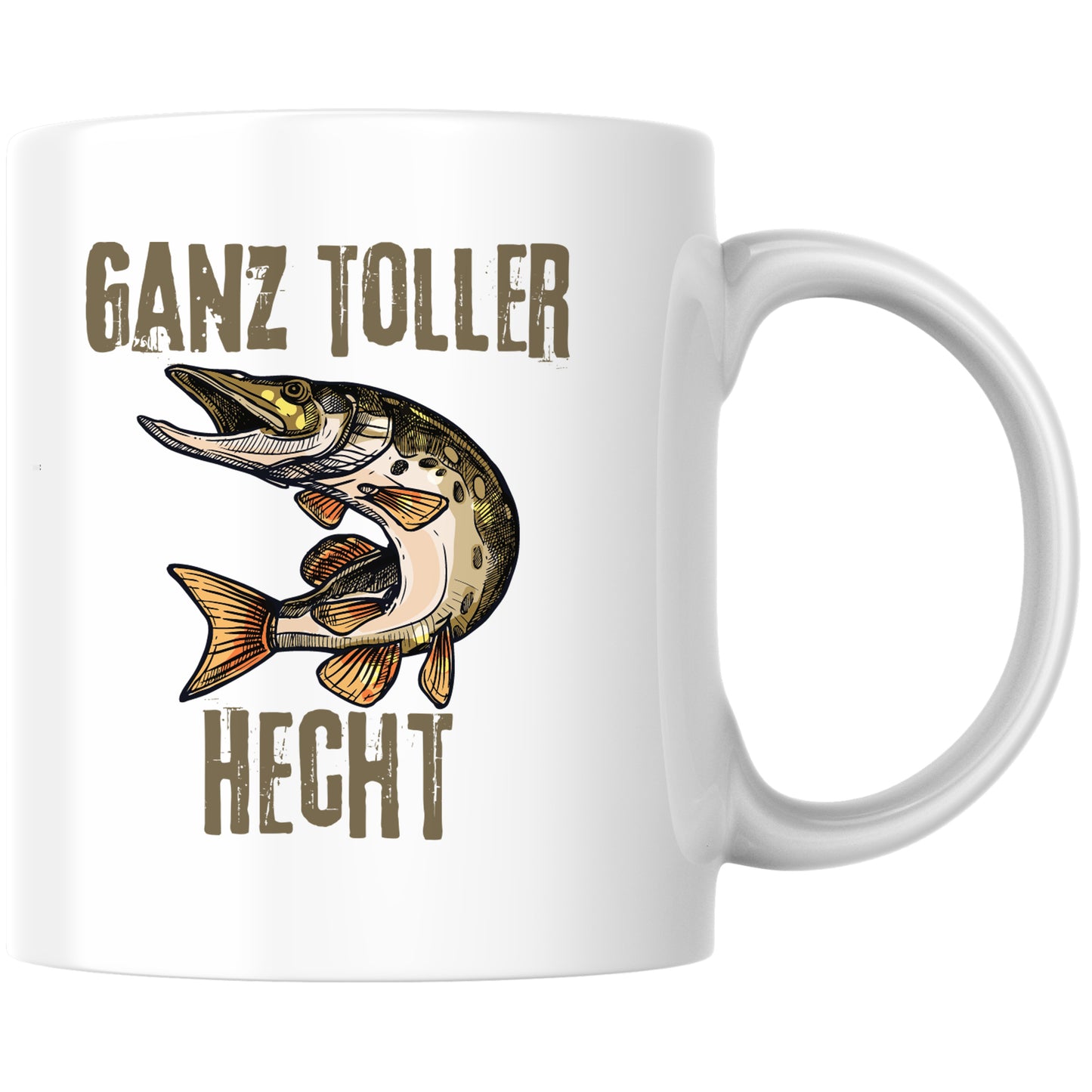 Ganz Toller Hecht Angler Kaffee Tasse
