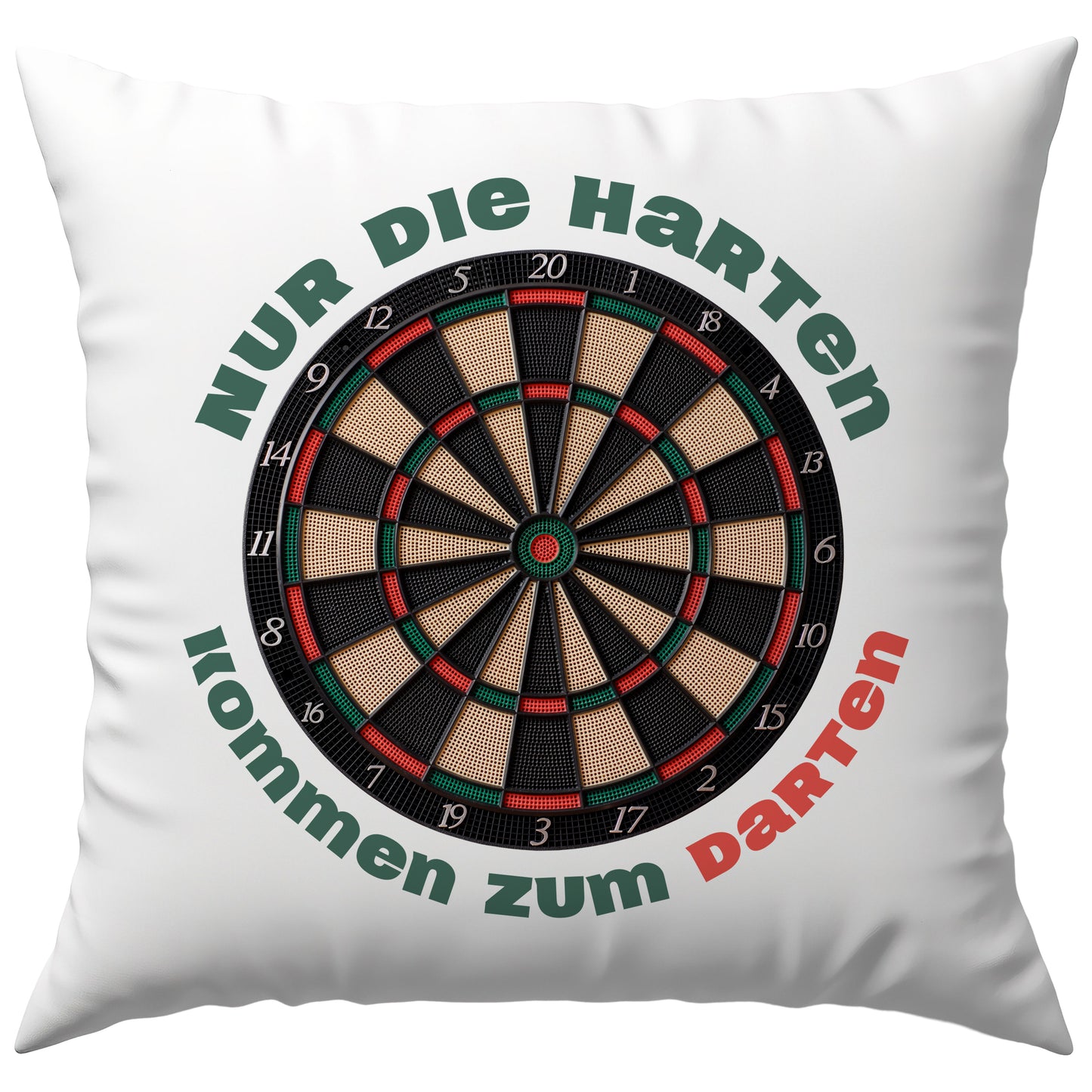 Nur Die Harten Kommen Zum Darten Darts Deko Kissen