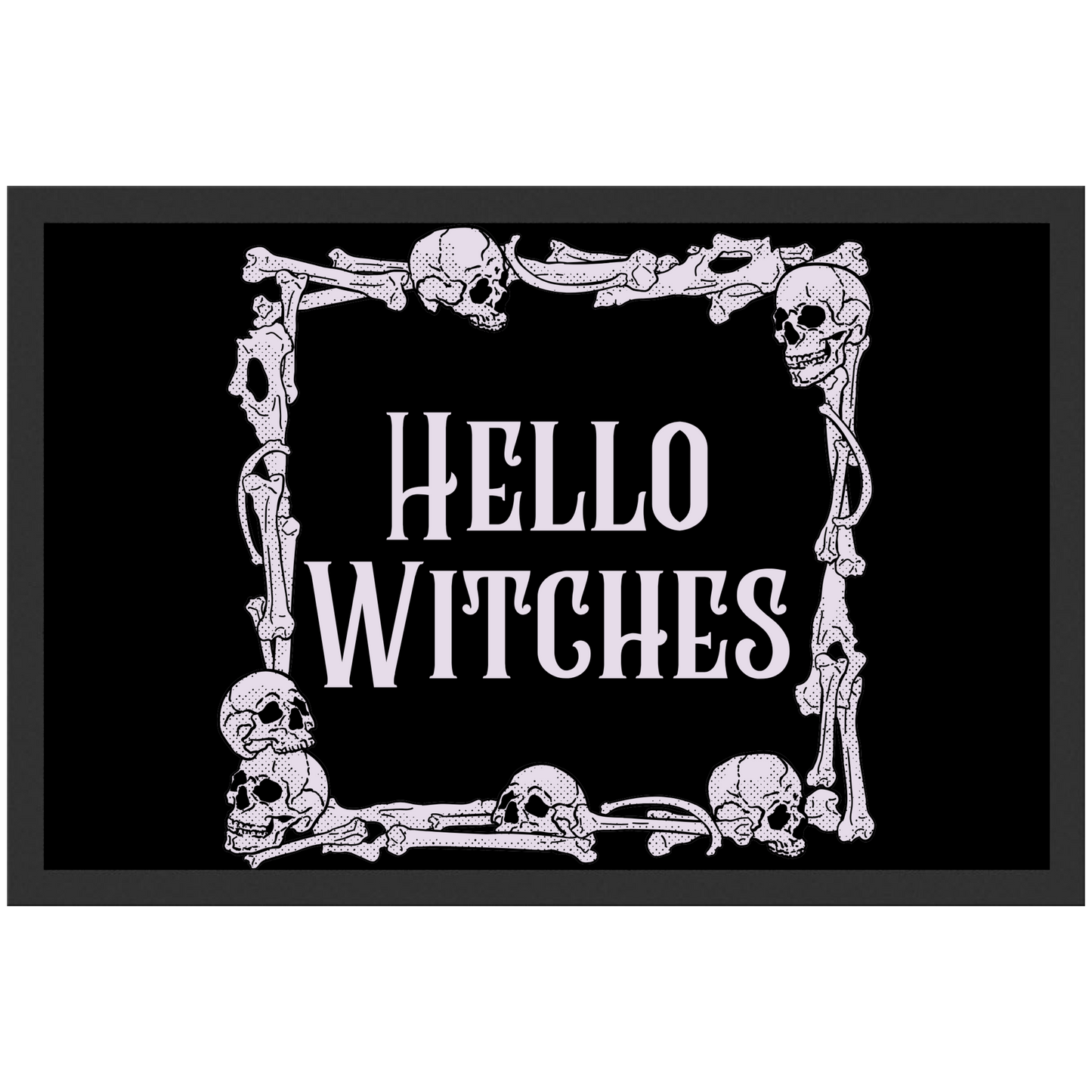 Hello Witches Wortspiel Halloween Fußmatte
