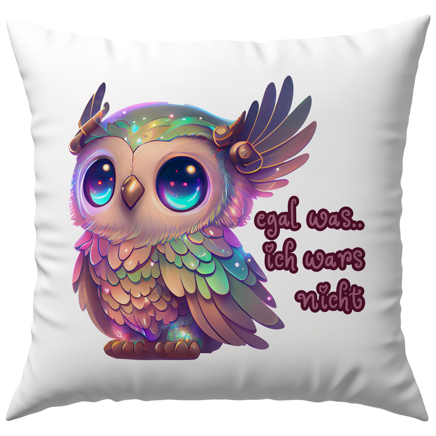 Egal was ich Wars Nicht Eule Süß Deko Kissen