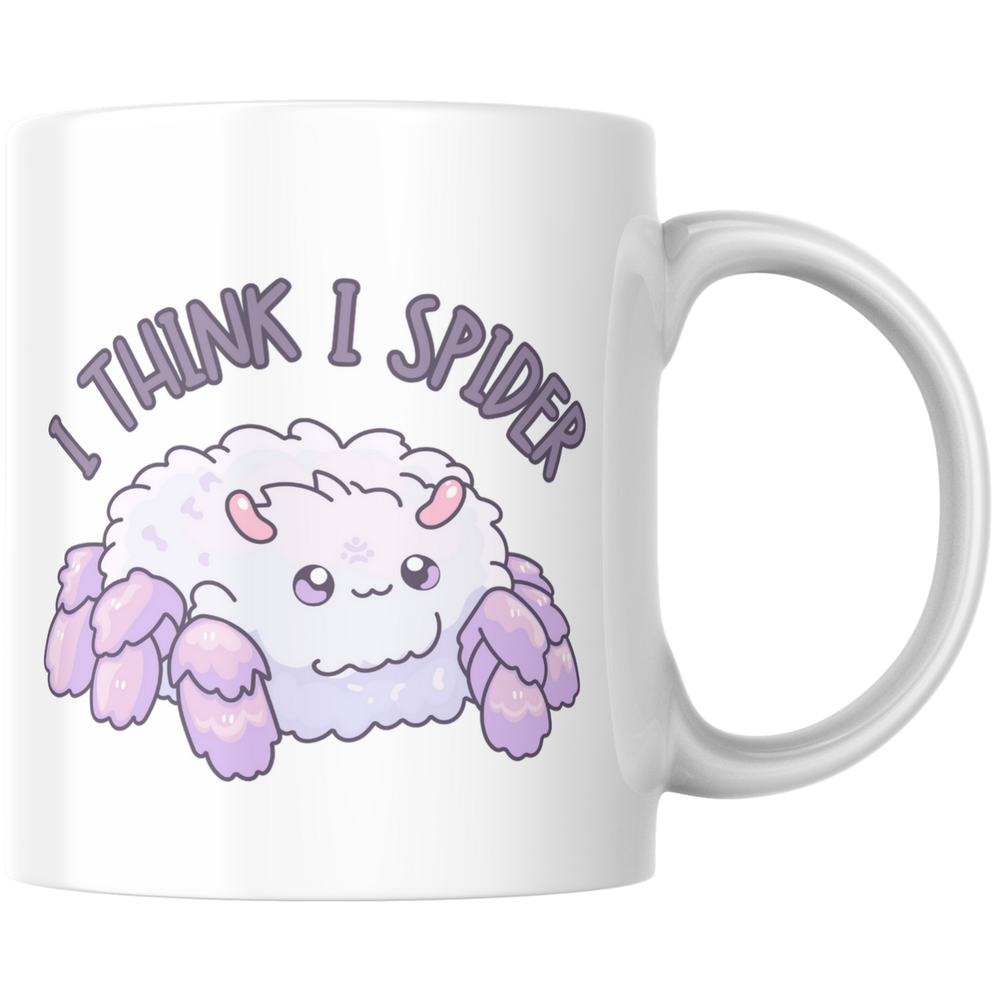 I Think I Spider Spinne Deutsch Englisch Sprichwort Kaffee Tasse