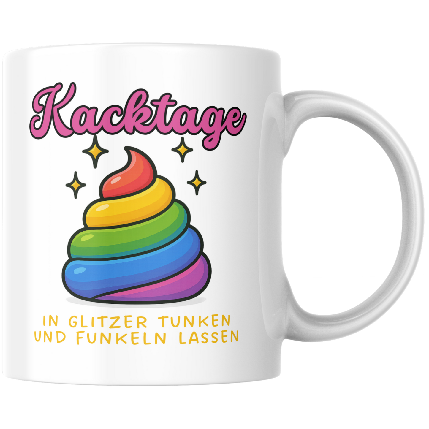 Kacktage In Glitzer Tunken Und Funkeln Lassen Kaffee Tasse