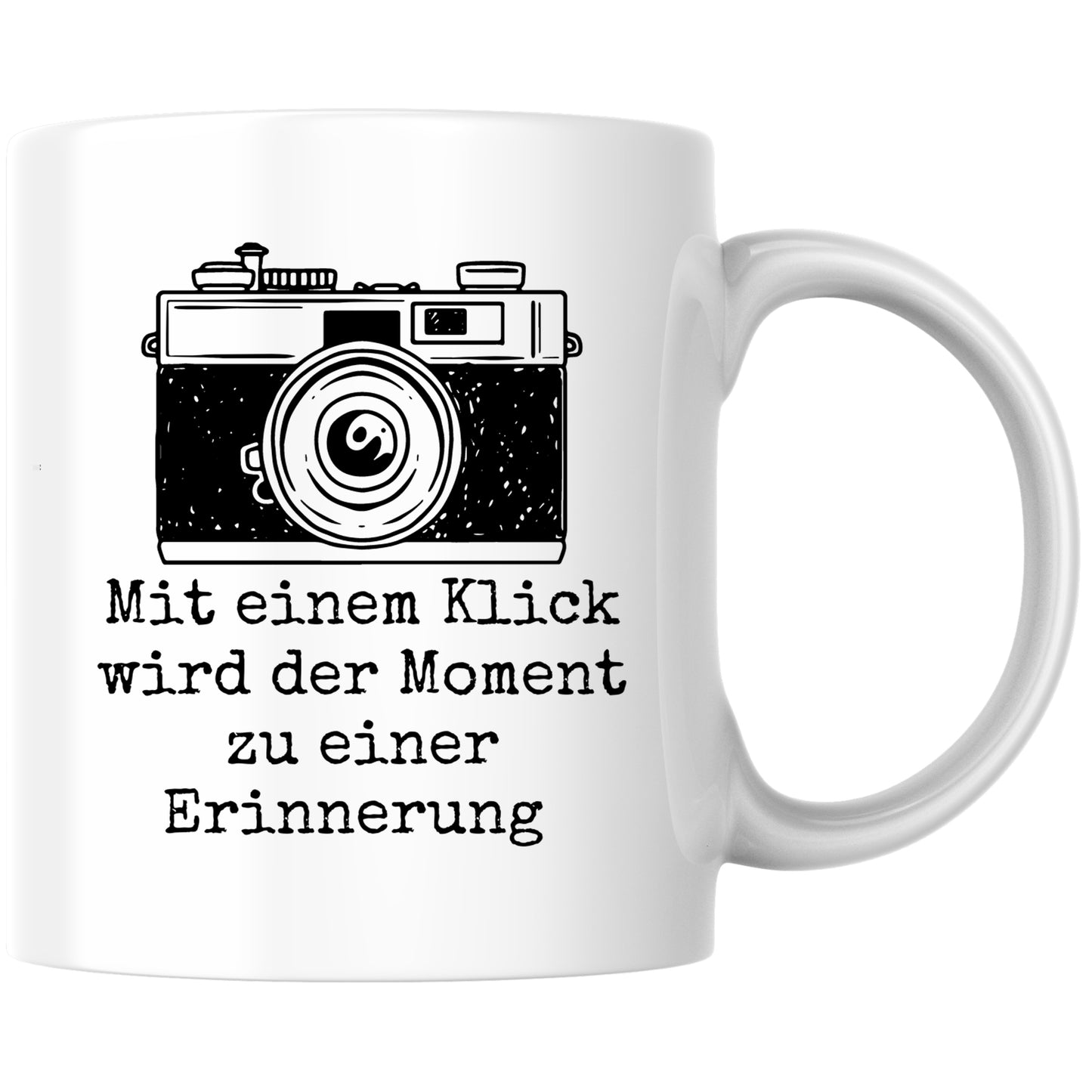 Kamera Mit Einem Klick Wird Der Moment Zu Einer Erinnerung Foto Kaffee Tasse
