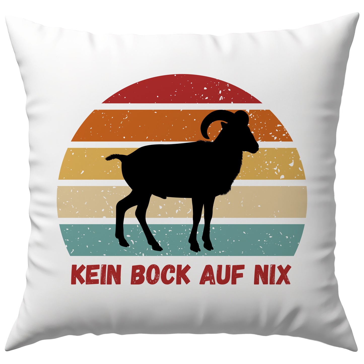 Kein Bock Auf Nix Ziegenbock Sprichwort Deko Kissen
