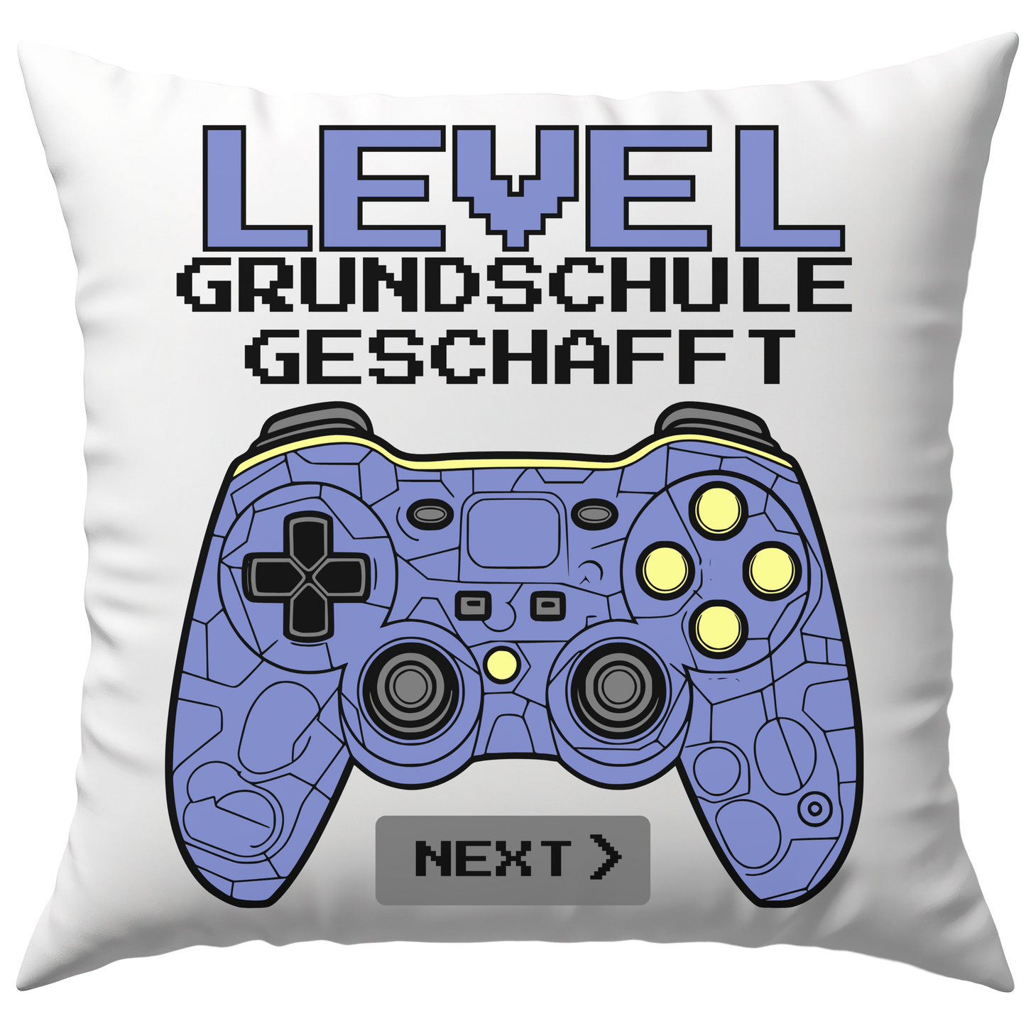 Level Grundschule Geschafft Zocker Gamer Deko Kissen