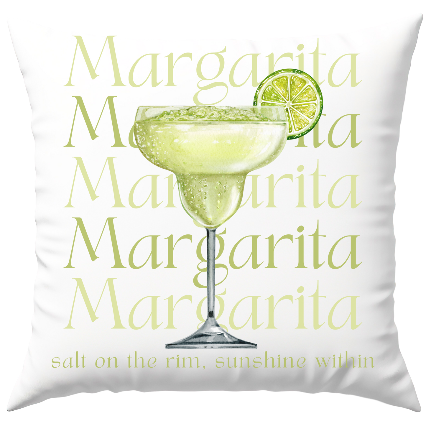 Margarita Salt On The Rim Sunshine Within Cocktail Deko Kissen