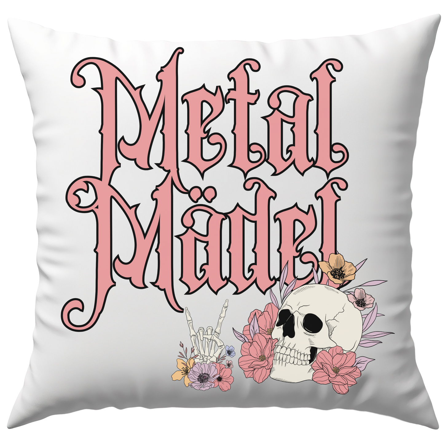 Metal Mädel Metalhead Deko Kissen