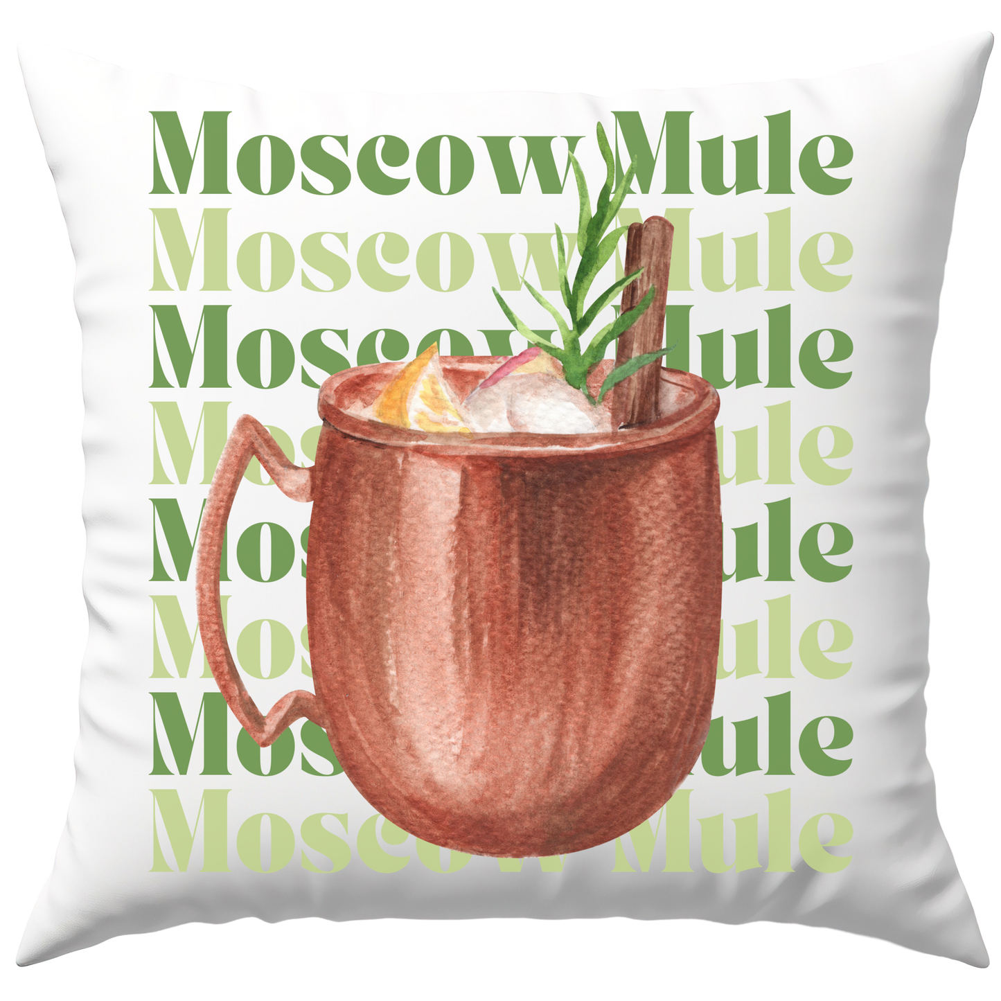 Moscow Mule Cocktail Deko Kissen