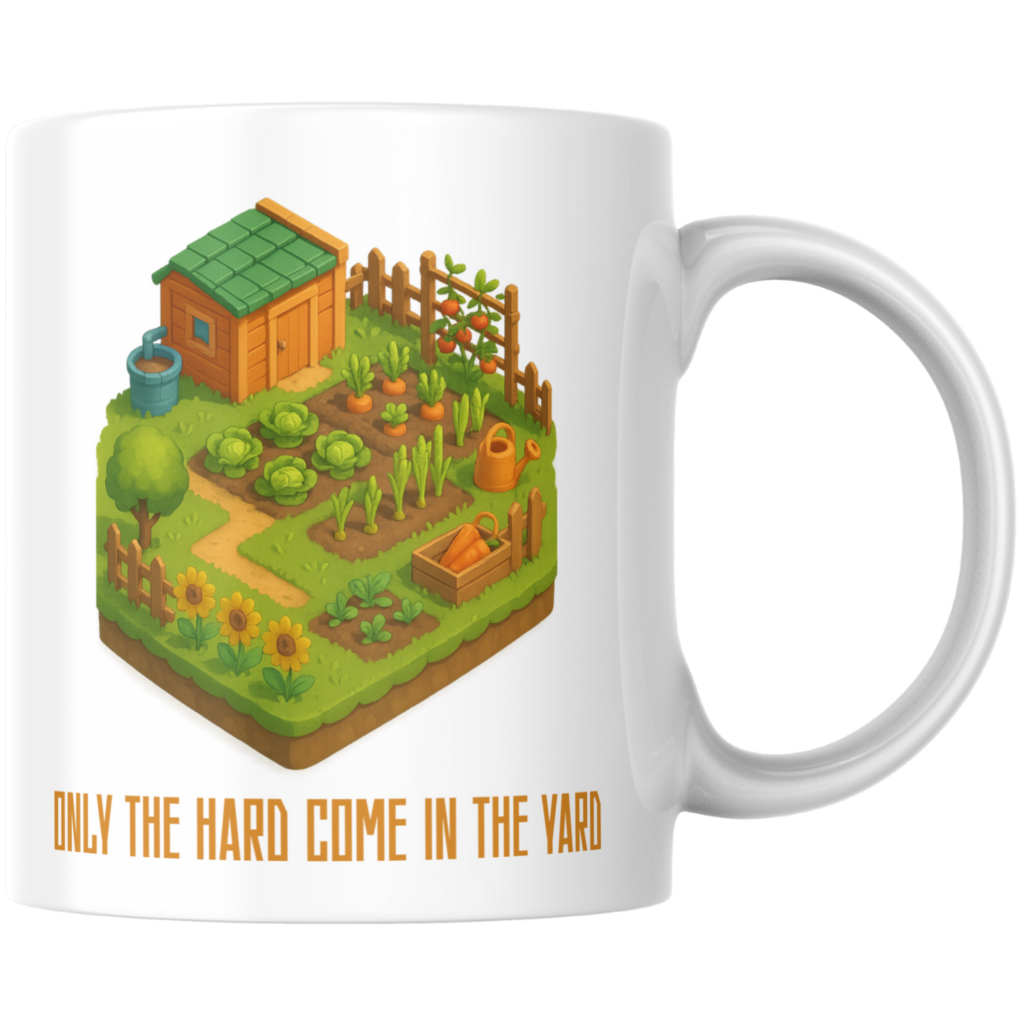 Only The Hard Come In The Yard Sprichwort Deutsch Kaffee Tasse