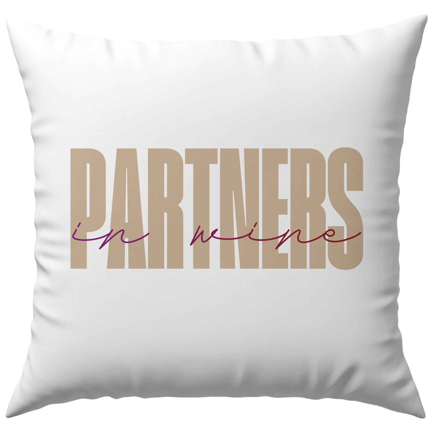 Partners In Wine Wortspiel Wein Liebe Deko Kissen