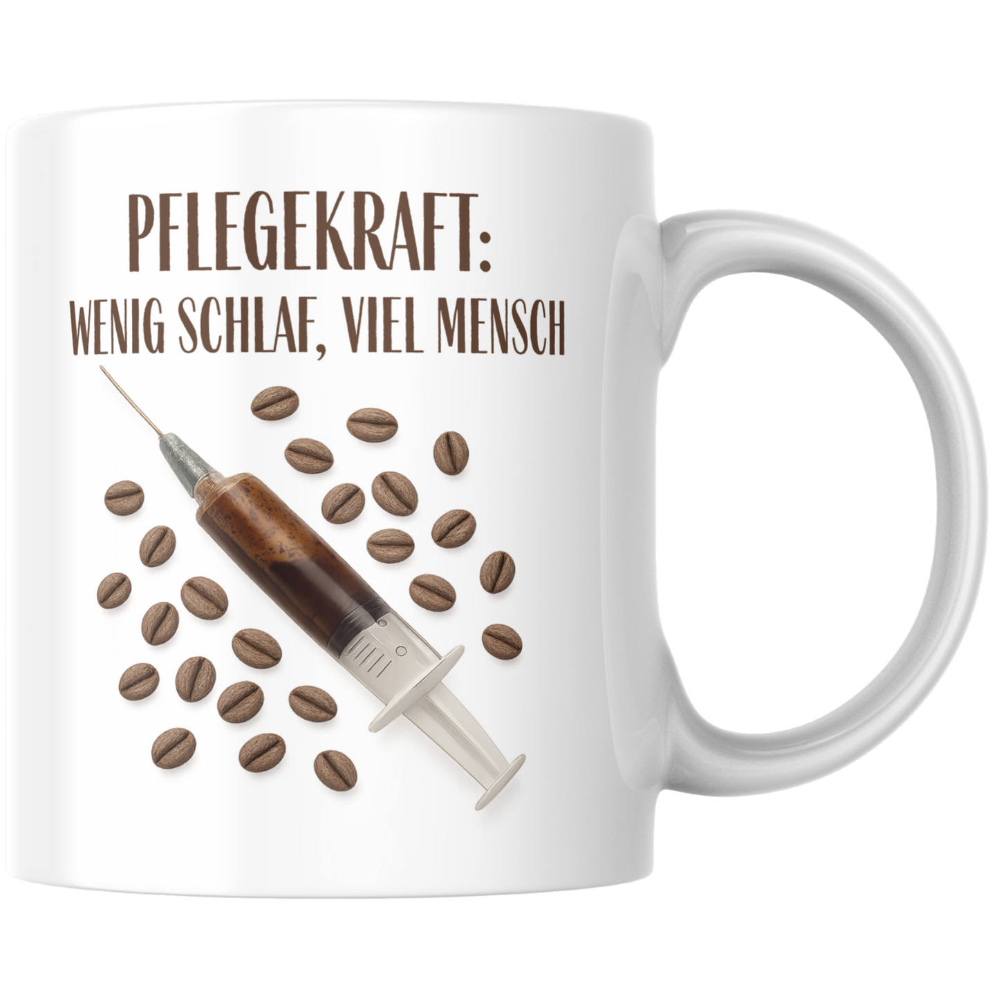 Pflegekraft: Wenig Schlaf, Viel Mensch Spritze Pflege Kaffee Tasse