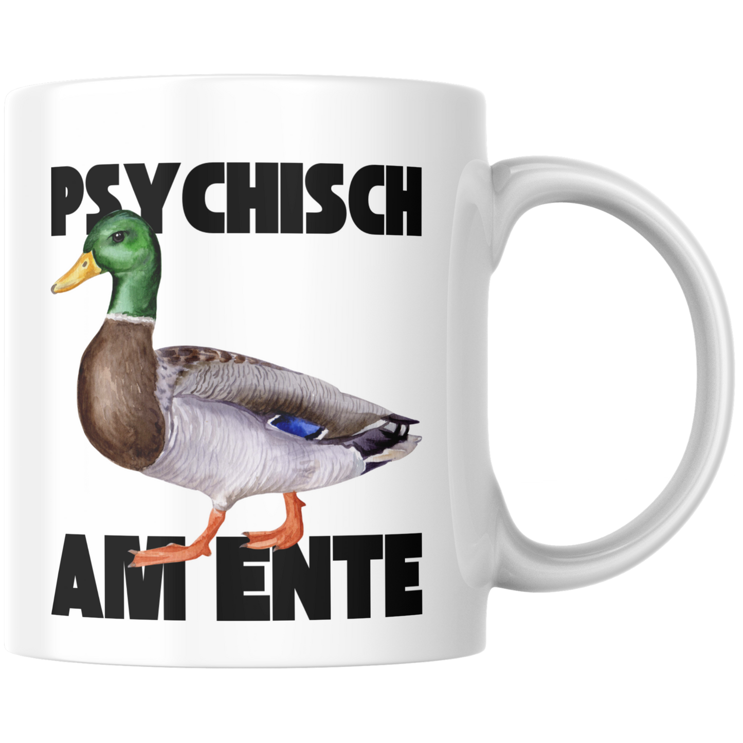Psychisch Am Ente Wortspiel Meme Selbstironie Kaffee Tasse