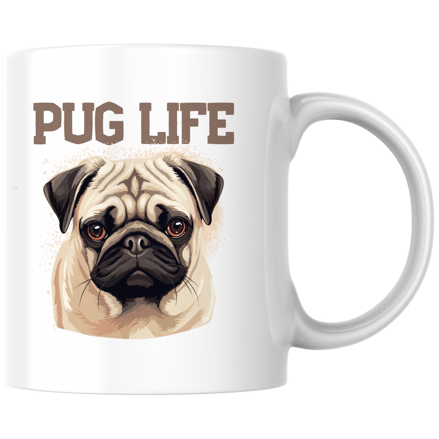 Pug Life Mops Hund Wortspiel Kaffee Tasse