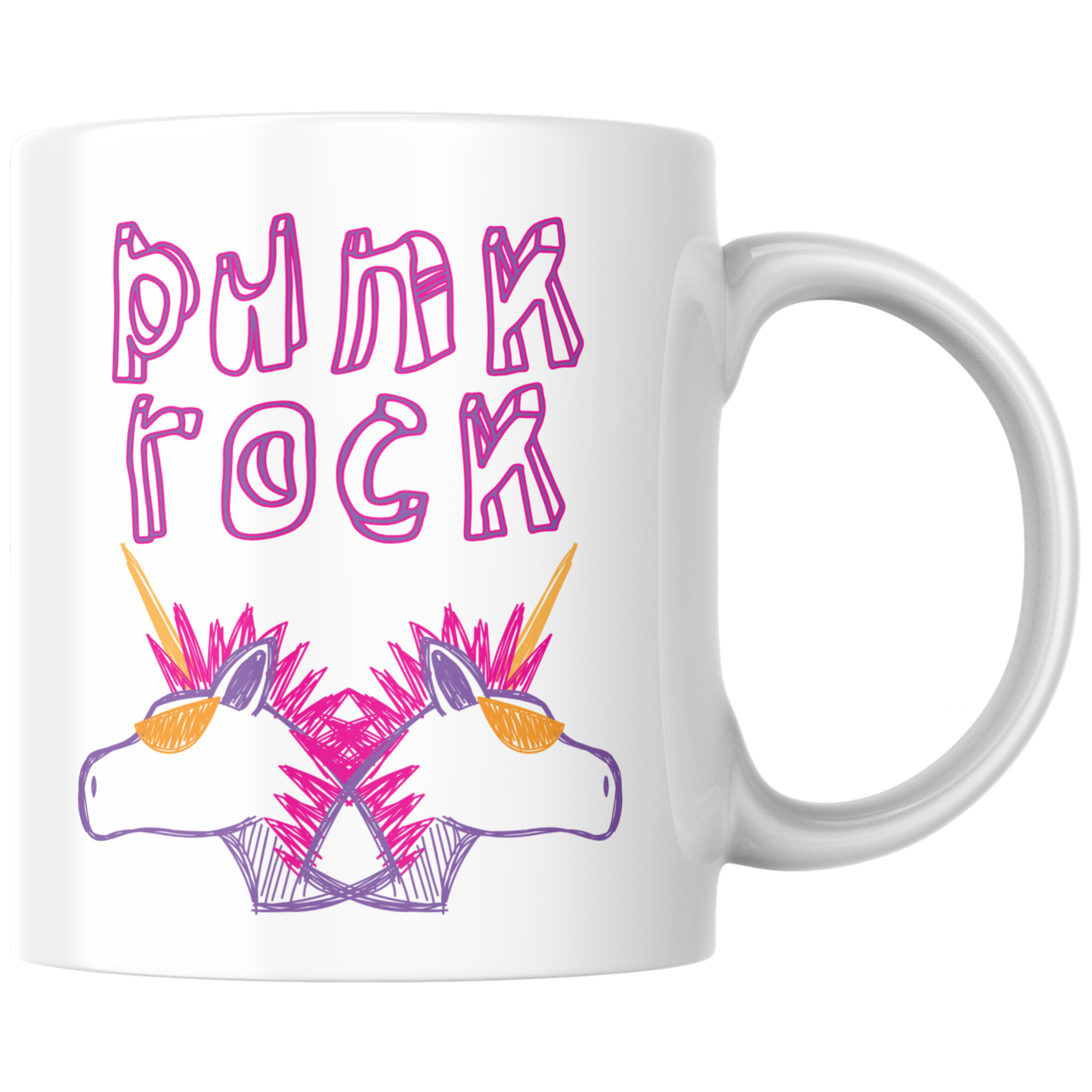 Punk Rock Einhorn Punker Selbstironie Kaffee Tasse