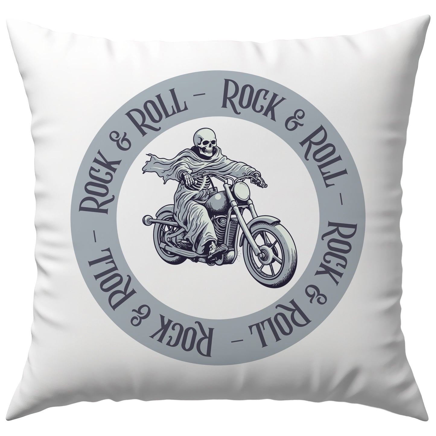 Rock and Roll Motorrad Skelett Biker Deko Kissen