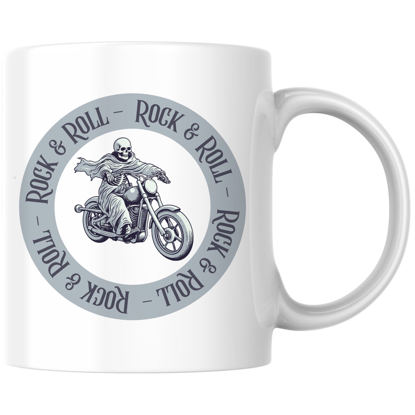 Rock And Roll Motorrad Skelett Biker Kaffee Tasse