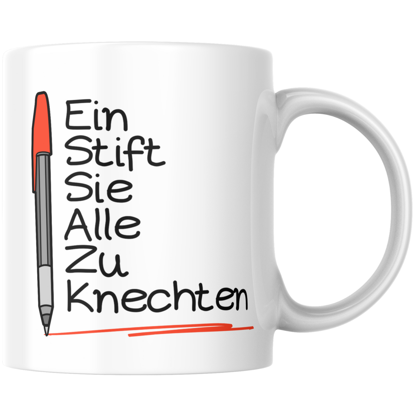 Rotstift Ein Stift Sie Alle Zu Knechten Lehrer Lehrerin Kaffee Tasse