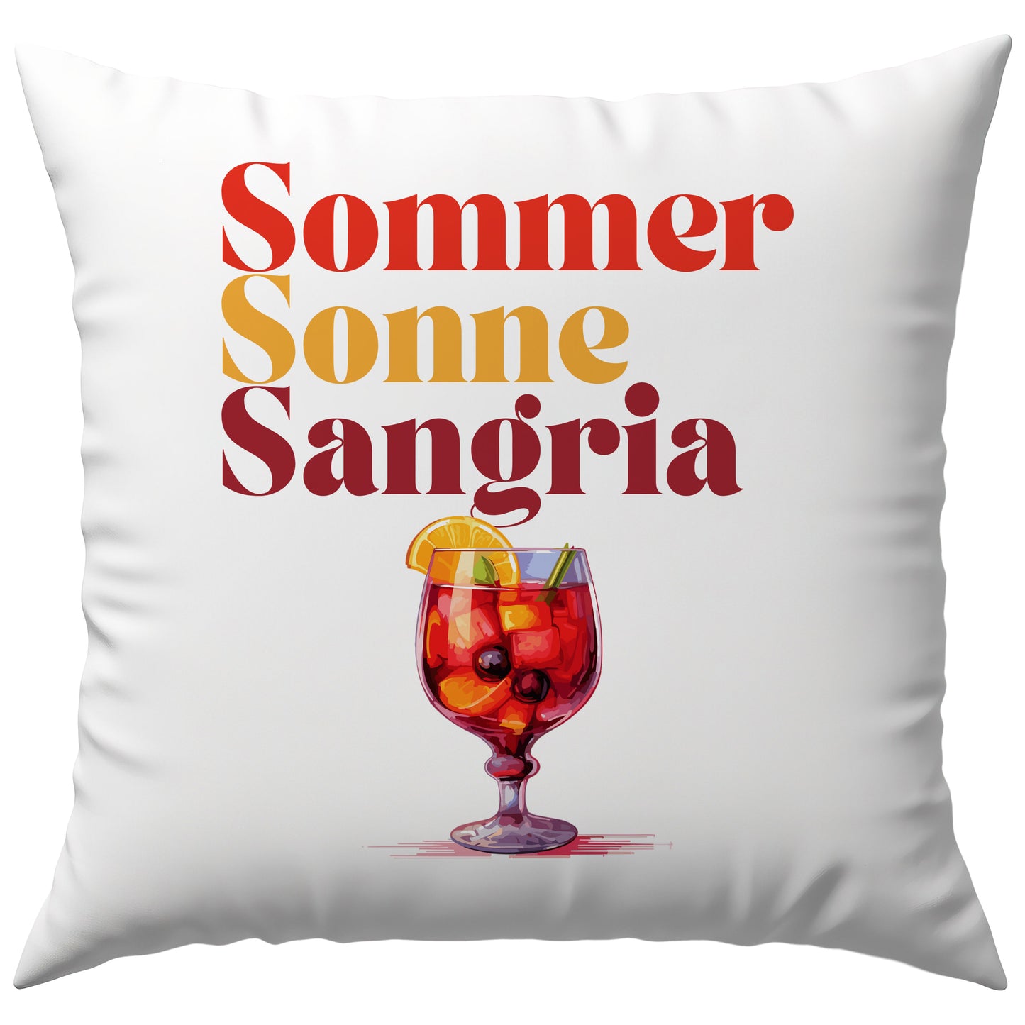 Sonne Sommer Sangria Wein Cocktail Deko Kissen