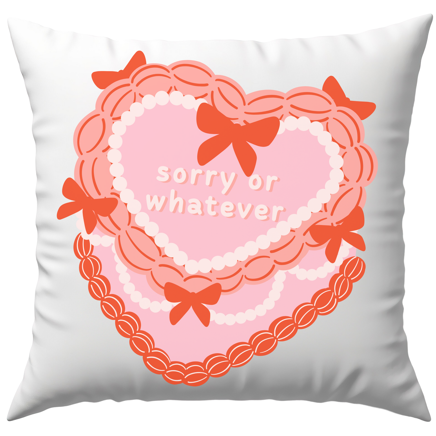 Sorry Or Whatever Herz Torte Deko Kissen