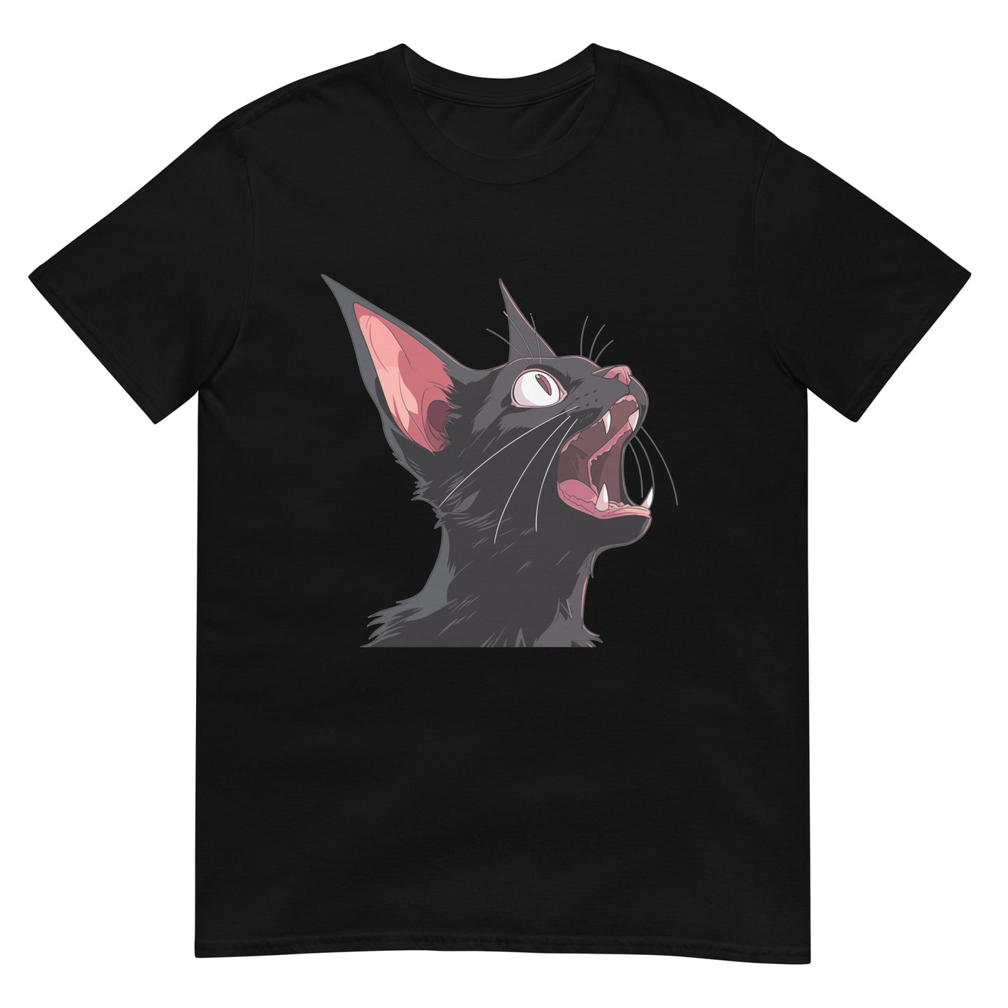 Schreiende Anime Katze T-Shirt