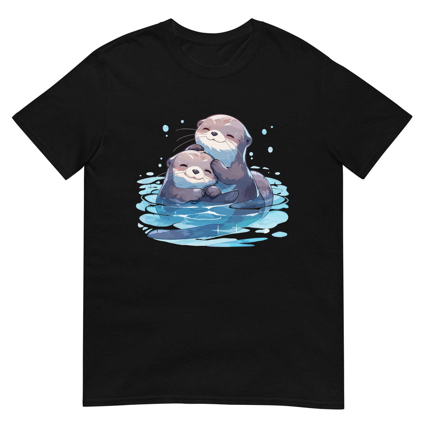 Zwei kuschelnde Otter T-Shirt