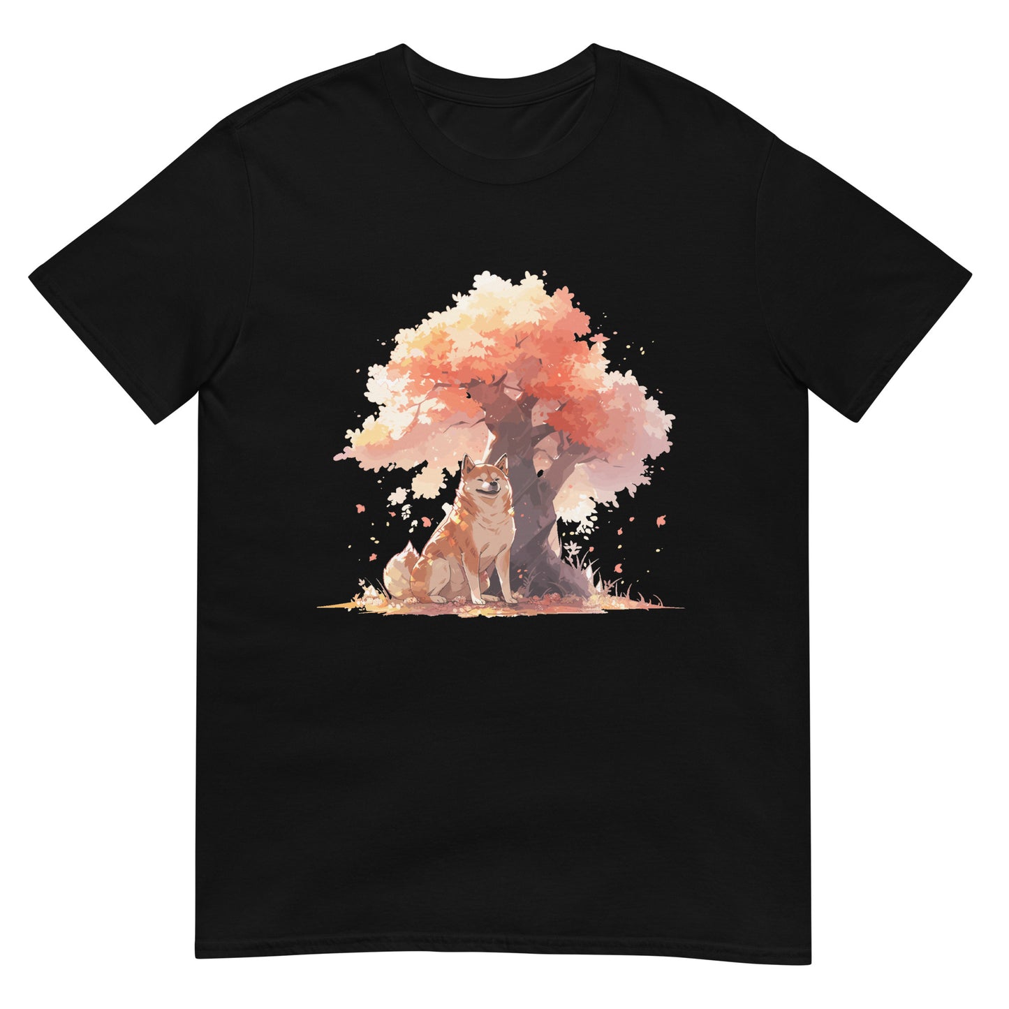 Shiba Inu unter Herbstbaum T-Shirt