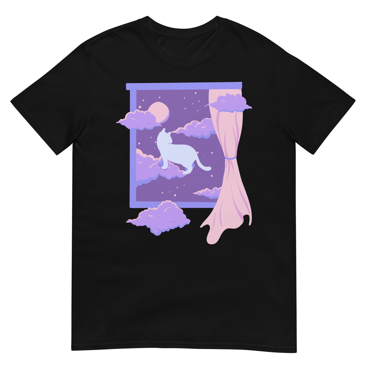 Lo-Fi Katze im Nachthimmel T-Shirt