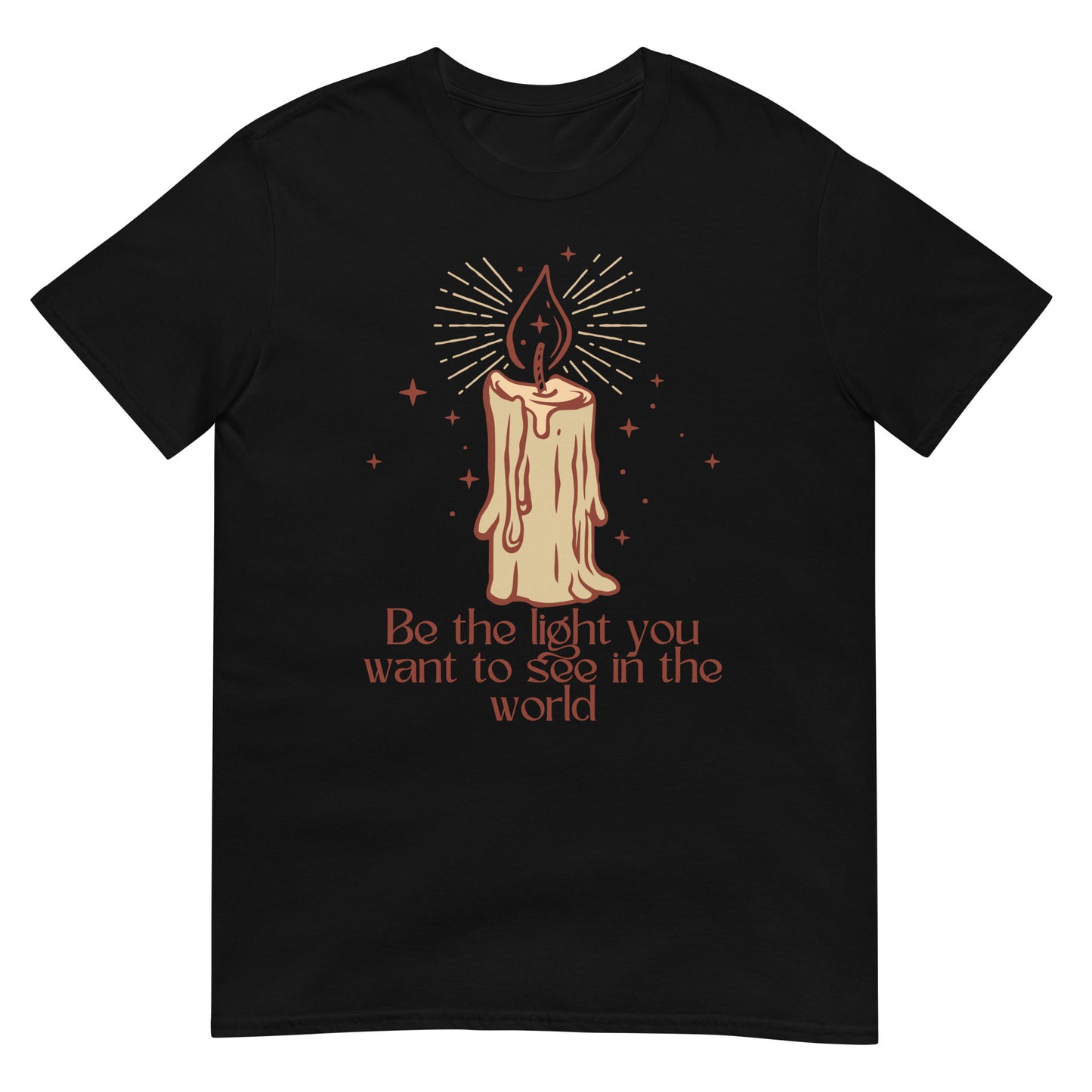 Be the light you want to see in the world candle t-shirt