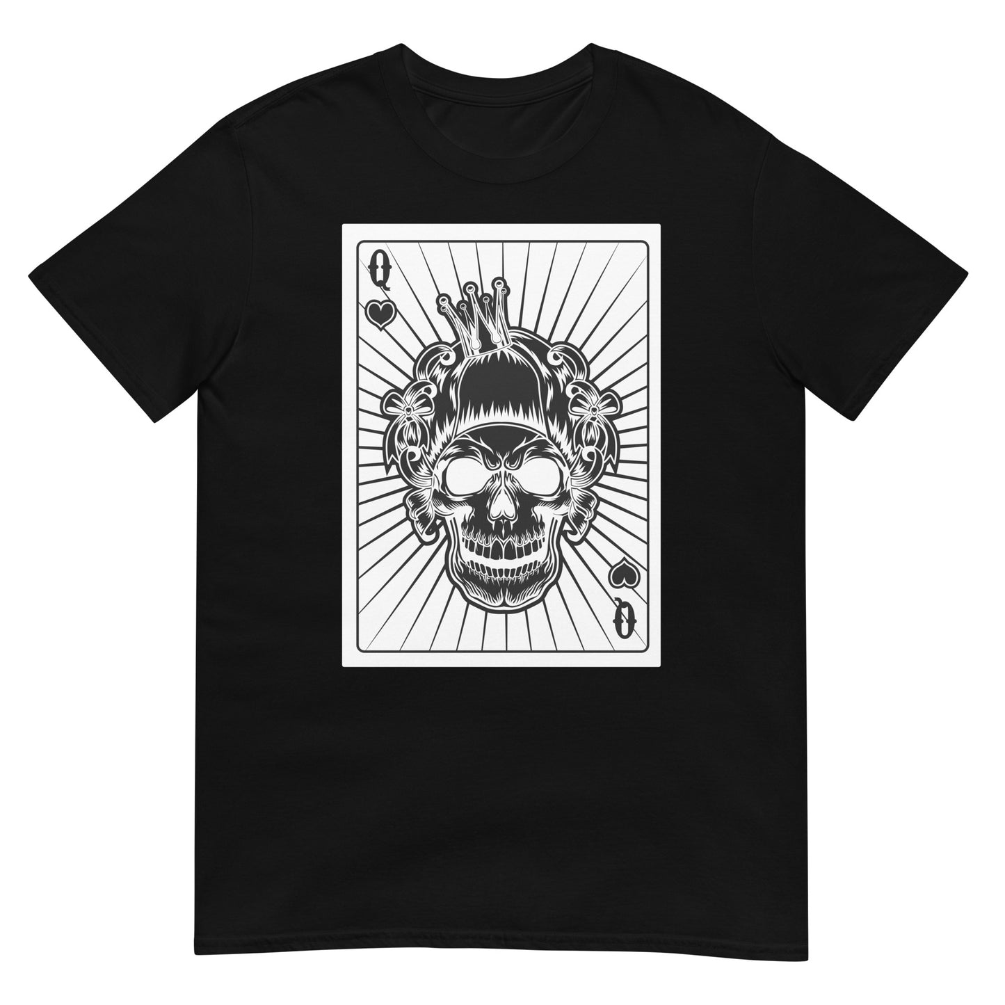 Totenkopf Dame Queen Karte T-Shirt