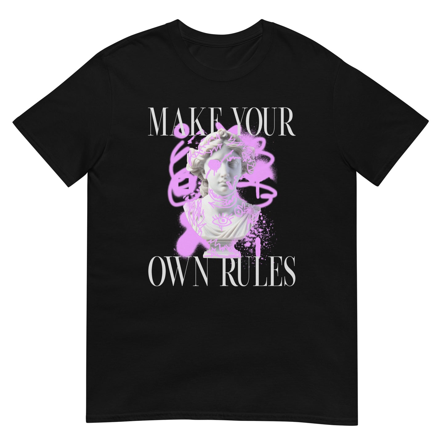 Make Your Own Rules Griechische Statue Graffiti T-Shirt