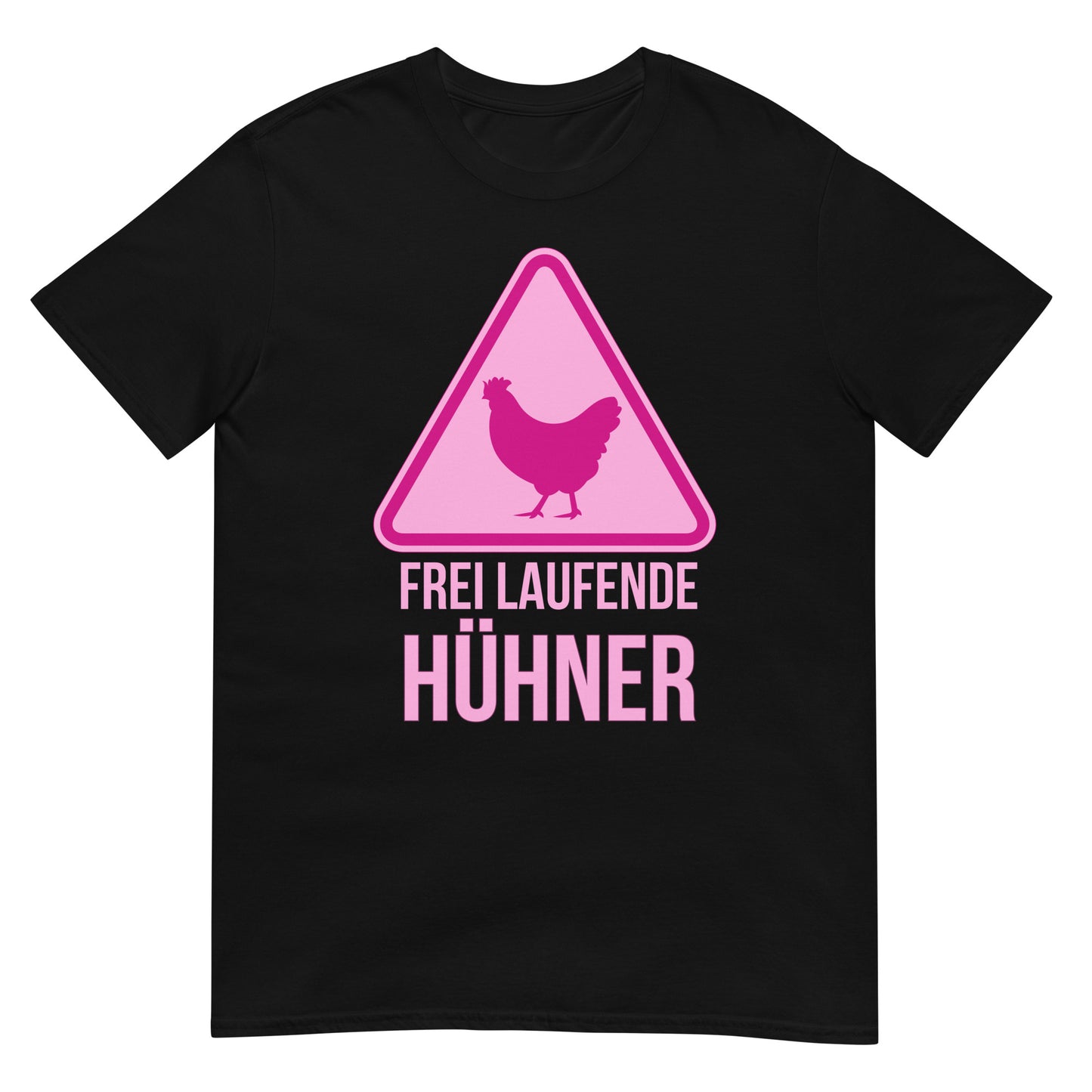 Frei Laufende Hühner Warnschild JGA T-Shirt