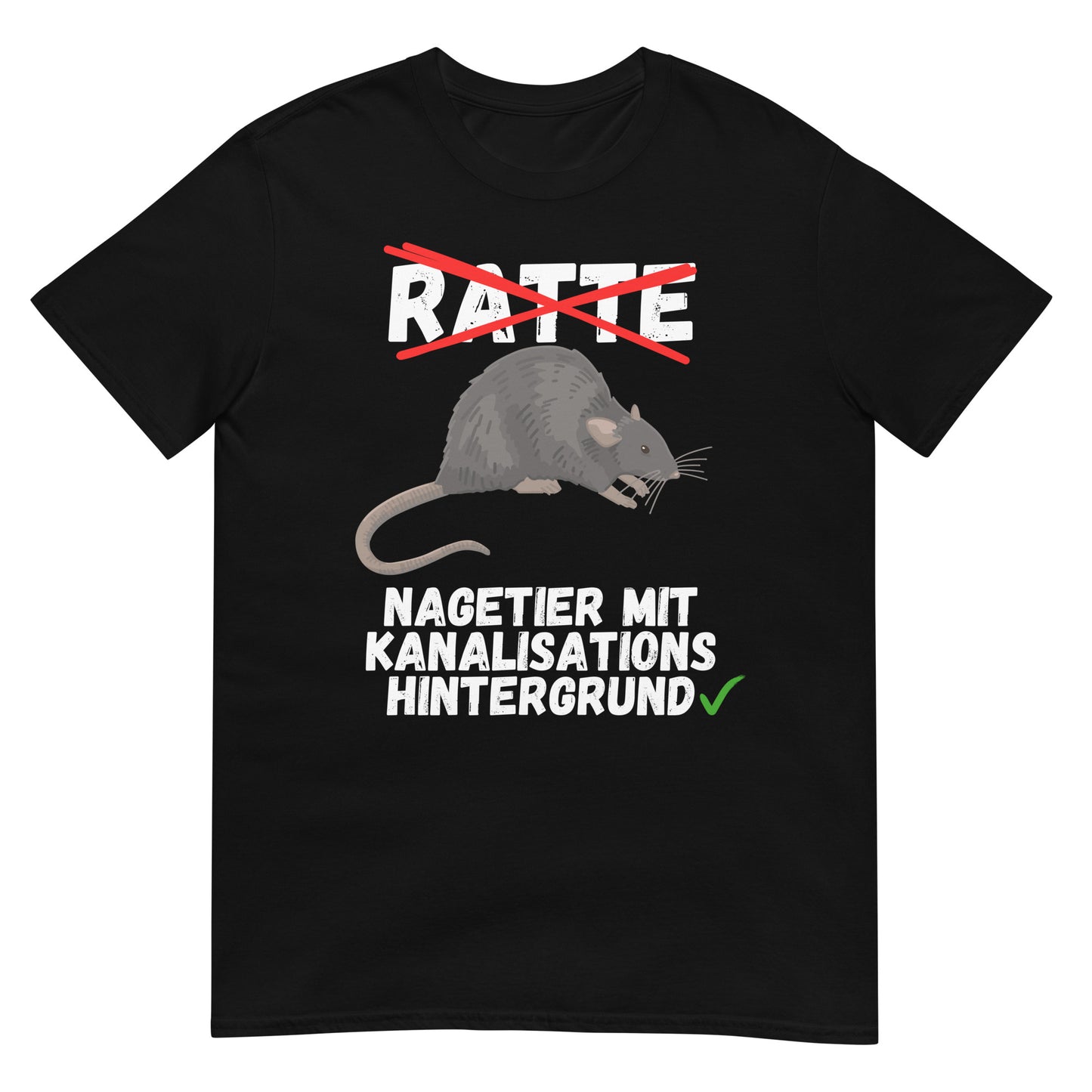 Ratte Nagetier mit Kanalisationshintergrund T-Shirt