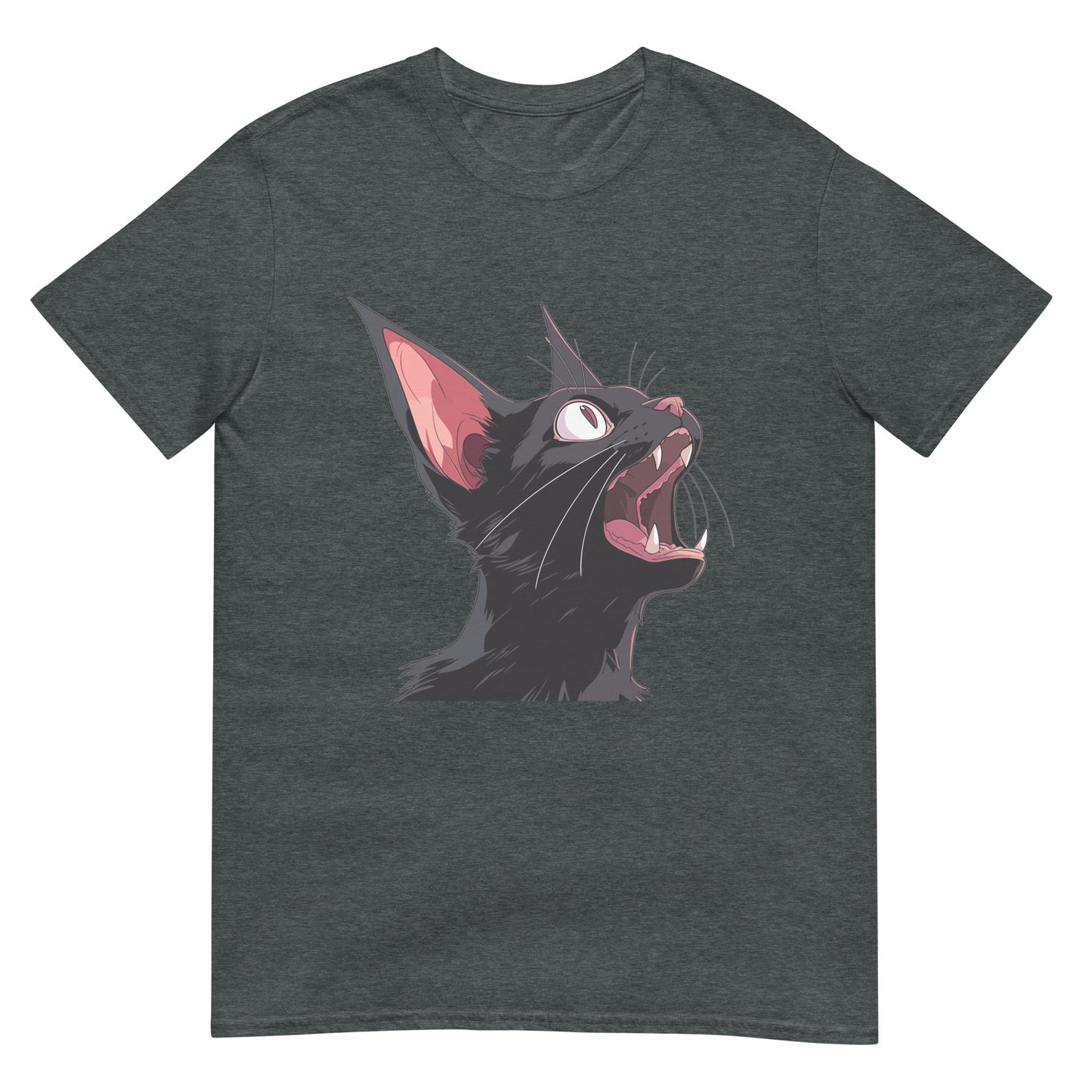 Schreiende Anime Katze T-Shirt