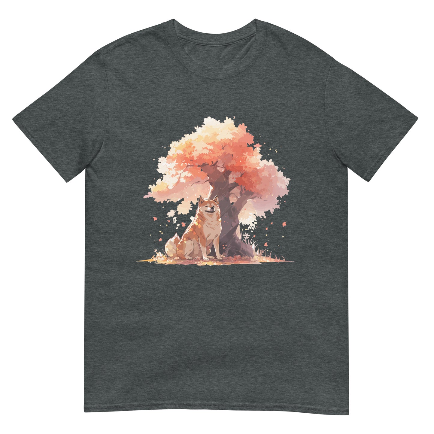 Shiba Inu unter Herbstbaum T-Shirt