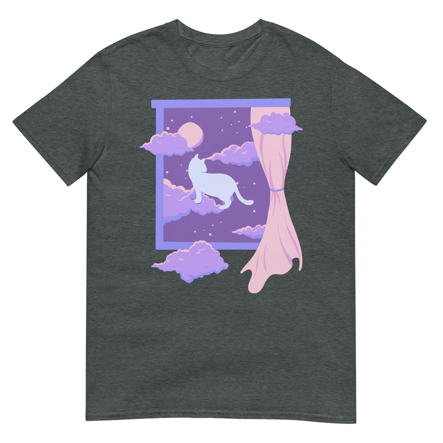 Lo-Fi Katze im Nachthimmel T-Shirt