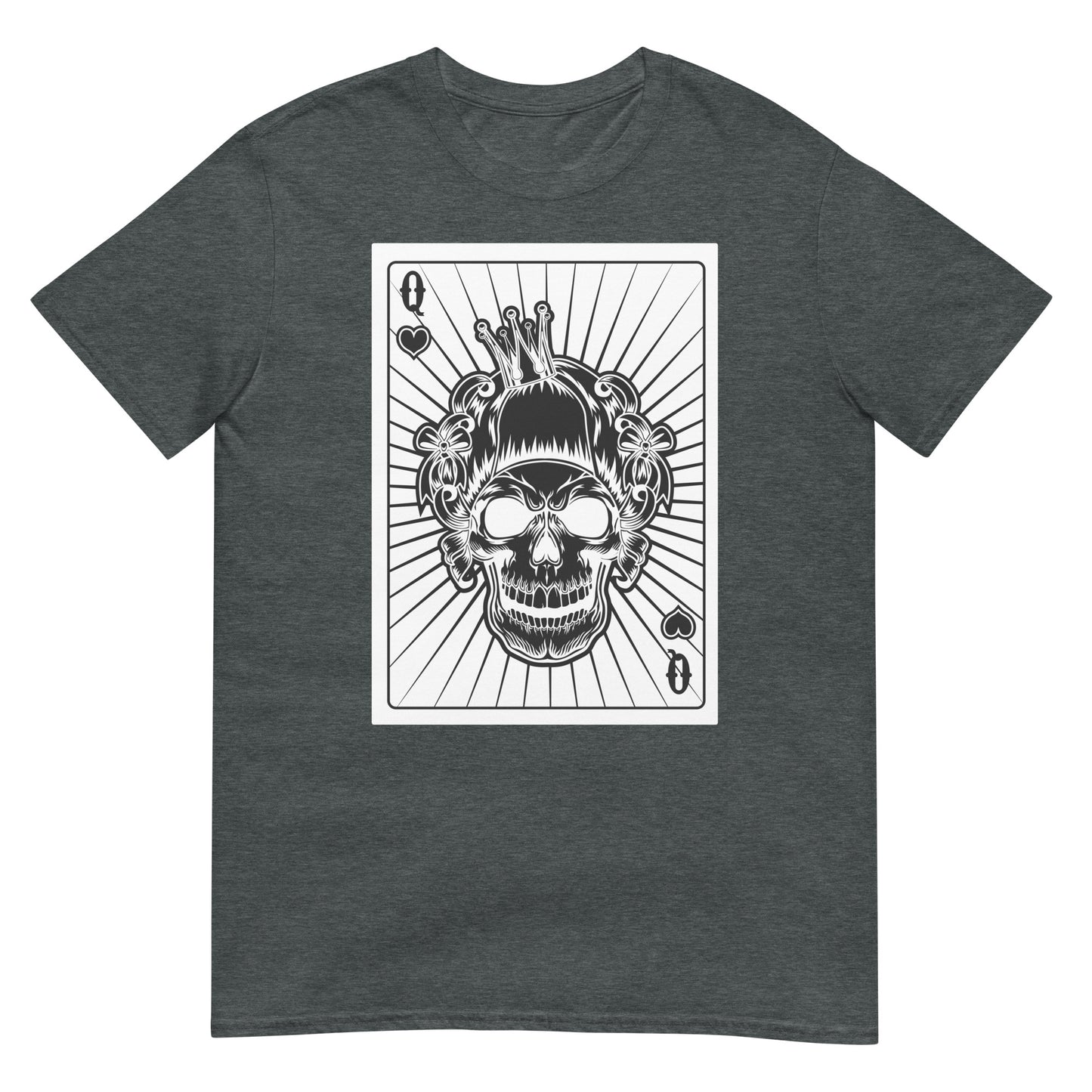 Totenkopf Dame Queen Karte T-Shirt