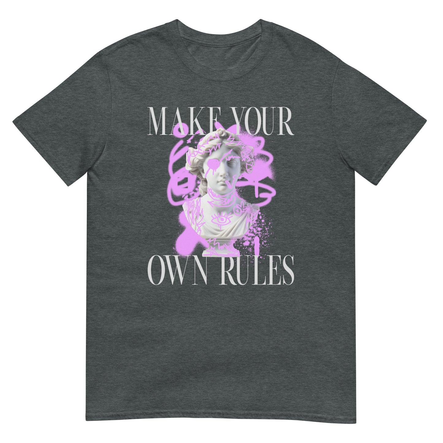 Make Your Own Rules Griechische Statue Graffiti T-Shirt