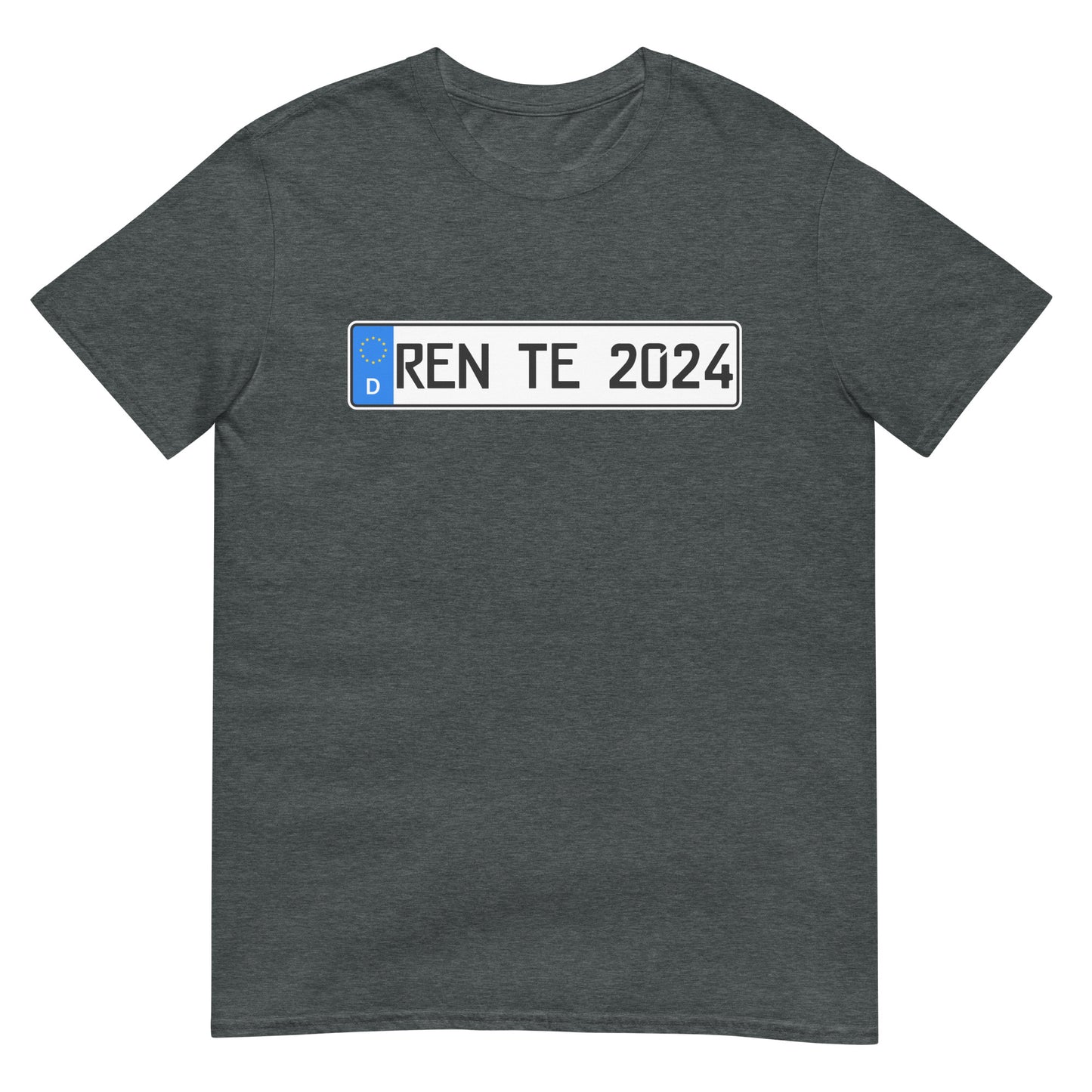 Rente 2024 Auto Nummernschild Rentner T-Shirt