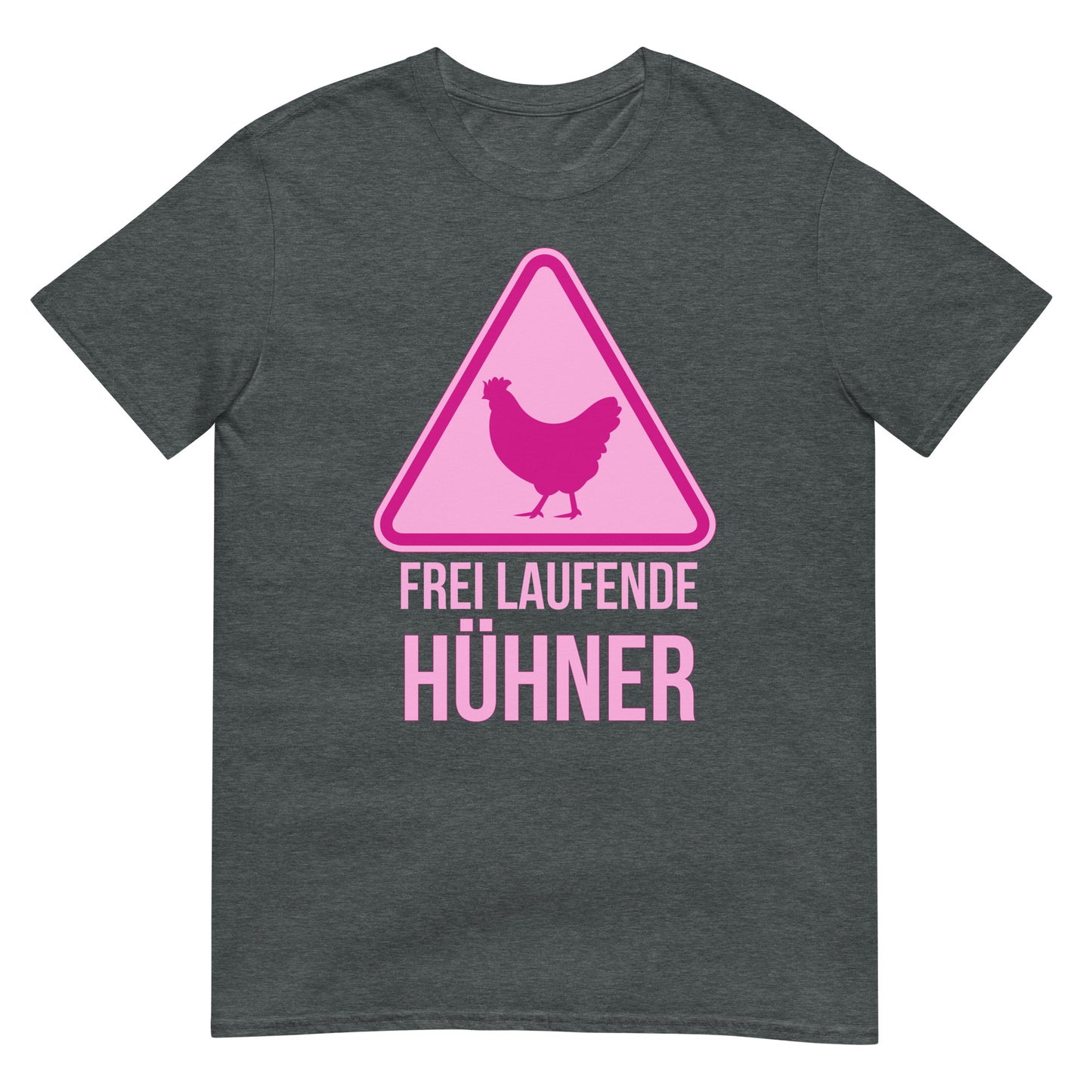 Frei Laufende Hühner Warnschild JGA T-Shirt