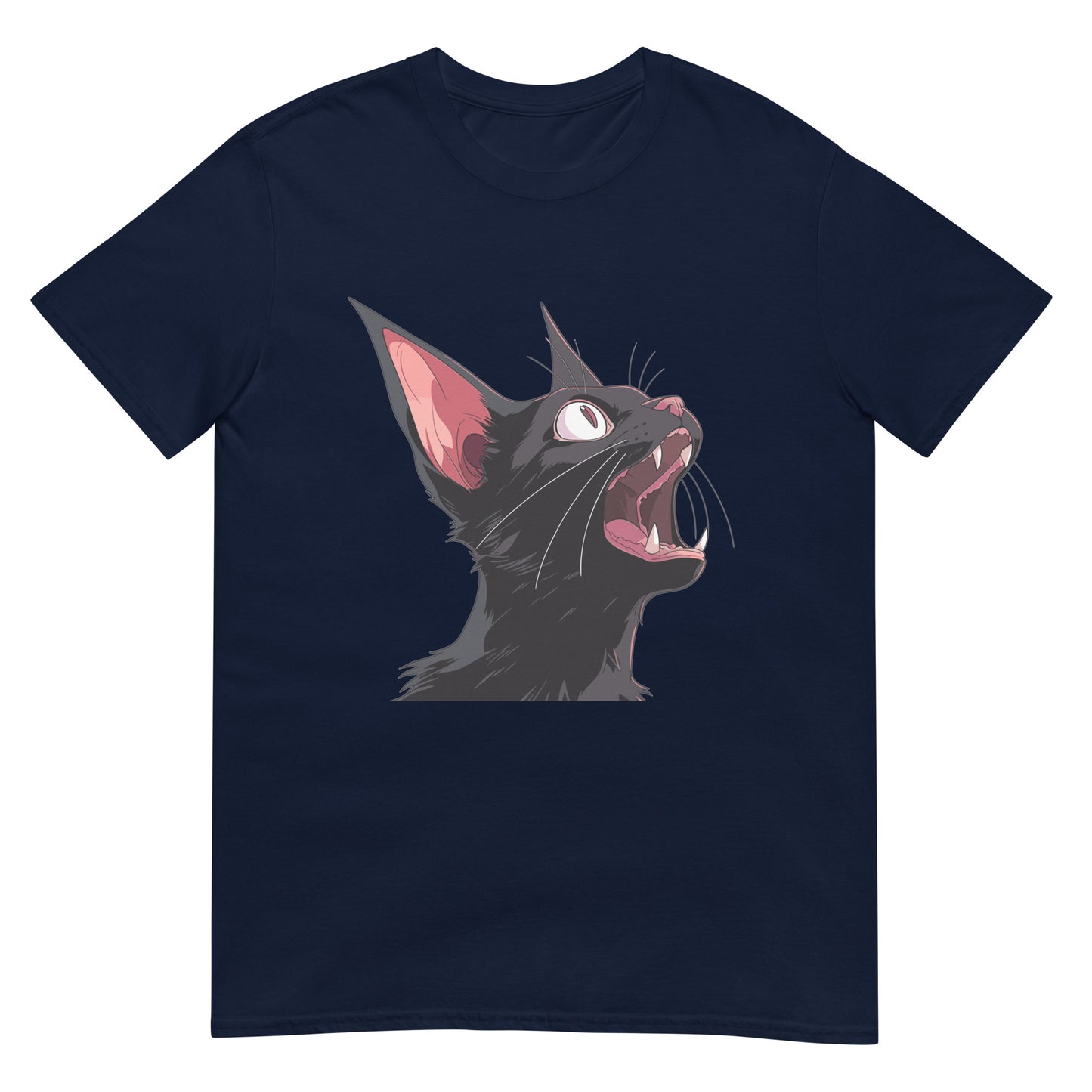 Schreiende Anime Katze T-Shirt