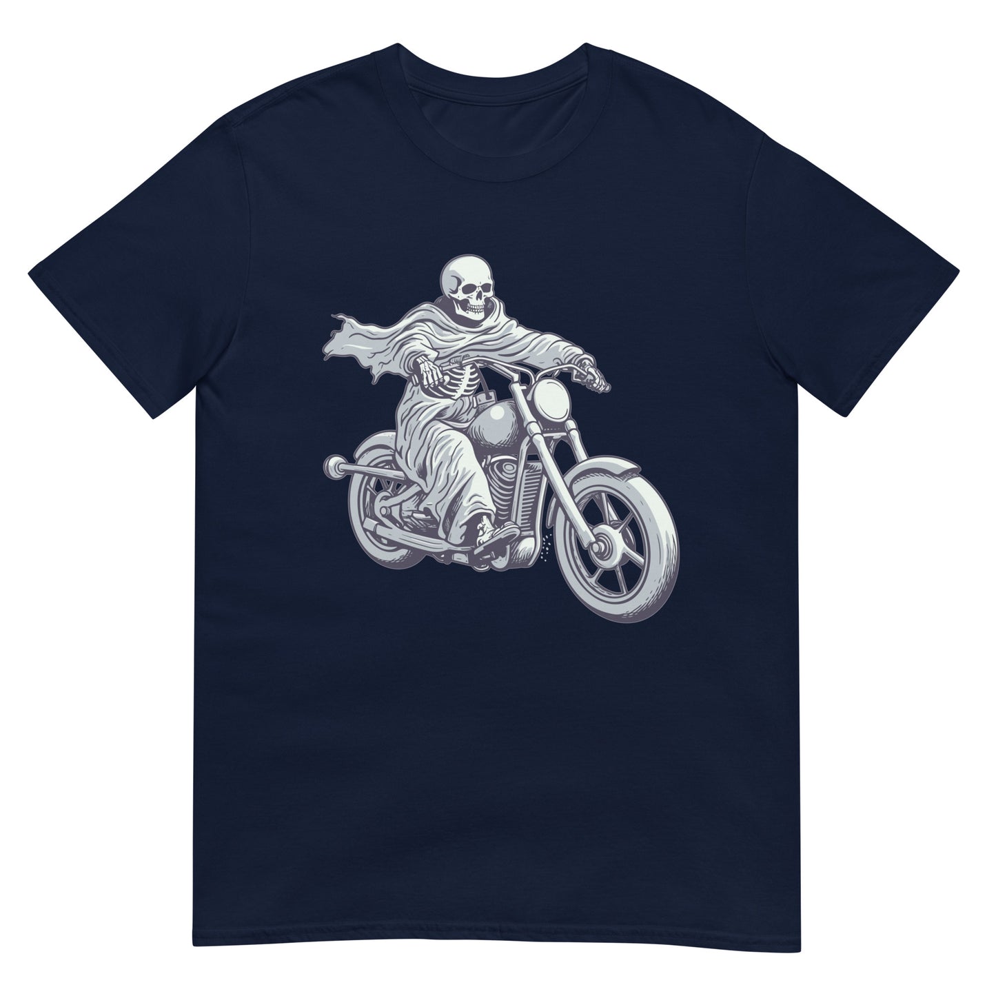 Skelett auf Motorrad T-Shirt