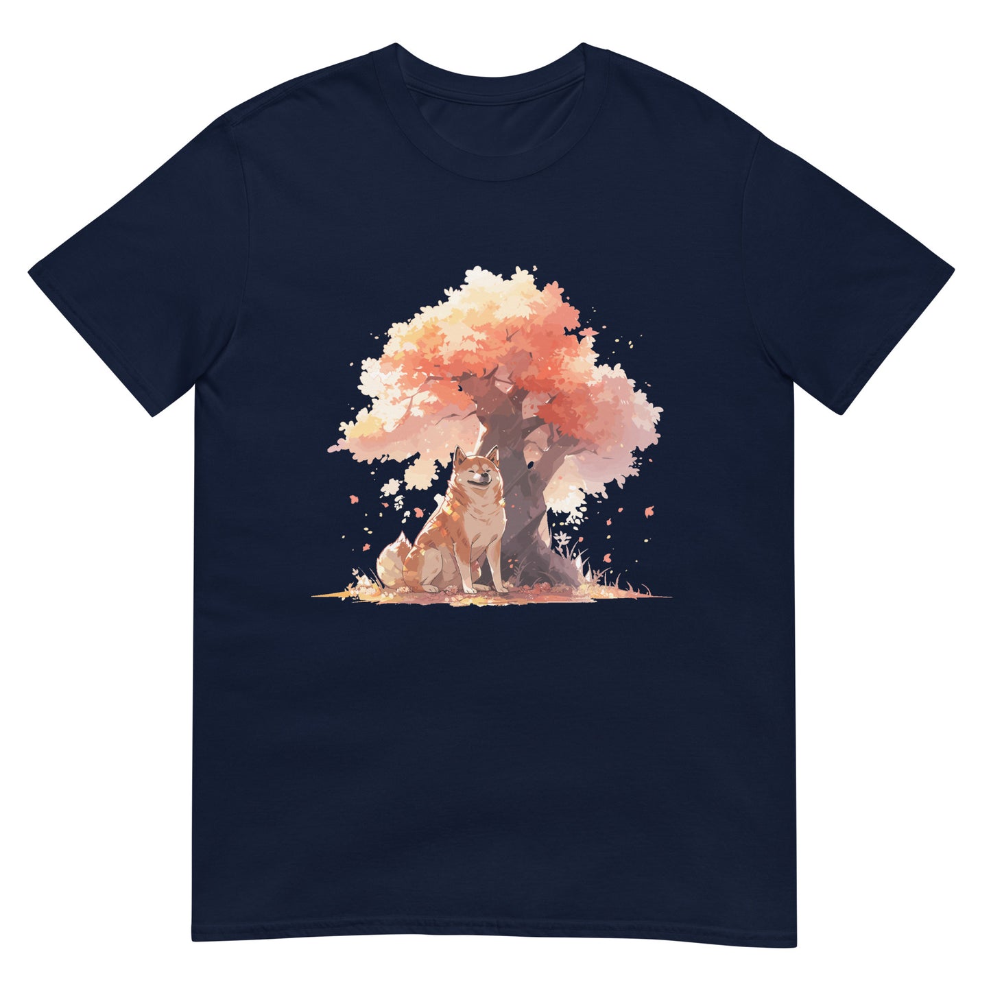 Shiba Inu unter Herbstbaum T-Shirt